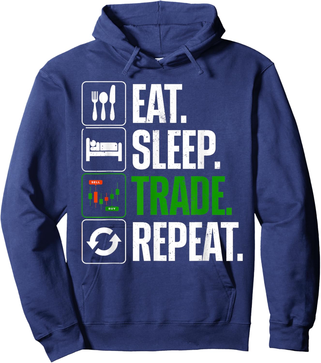 Best Stock Market Art Women Stock Trader Day Trading Hoodie - Hoodie | Navy