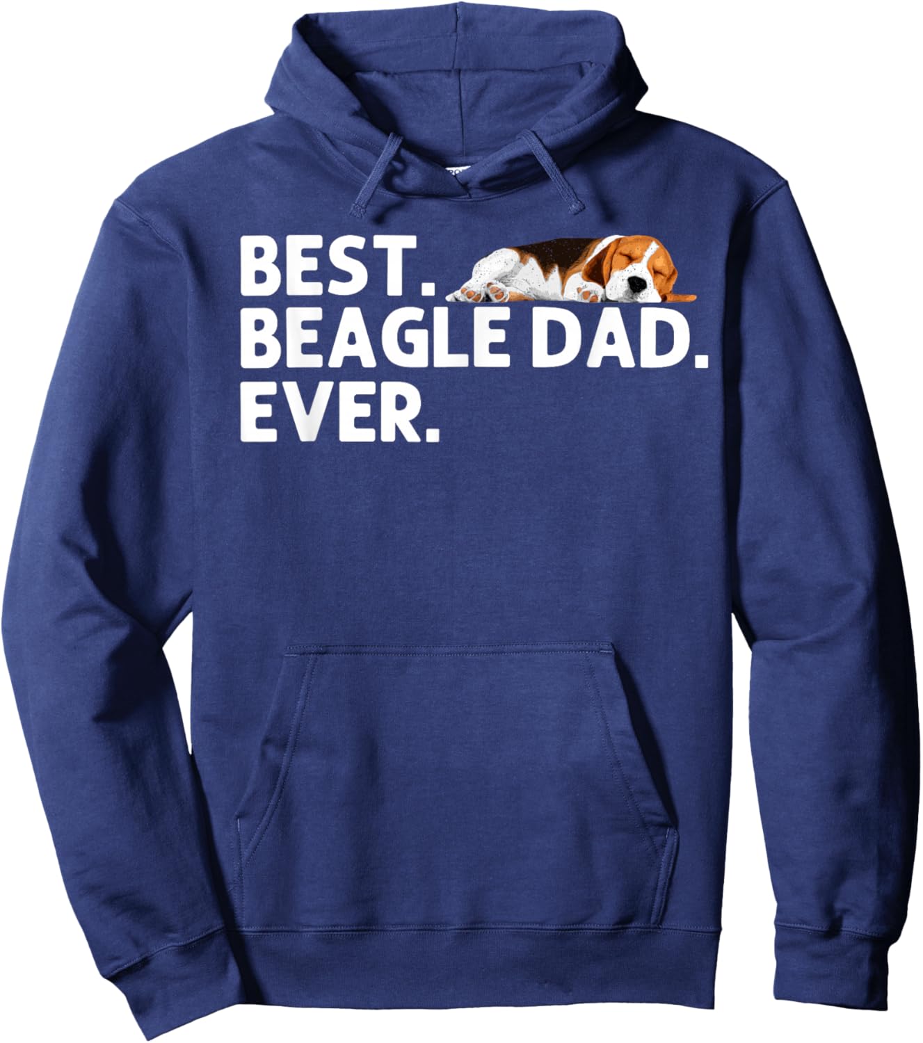 Best Beagle Dad Art Father Beagle Dog Beagle Lover Hoodie - Hoodie | Navy