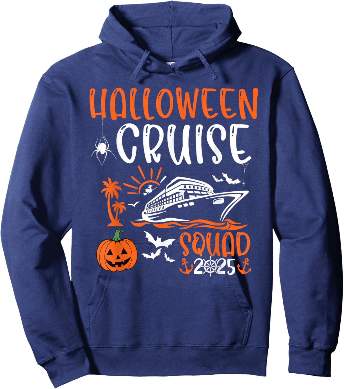 Halloween Cruise Squad 2025 Holiday Trip Family Matching Hoodie - Hoodie | Navy
