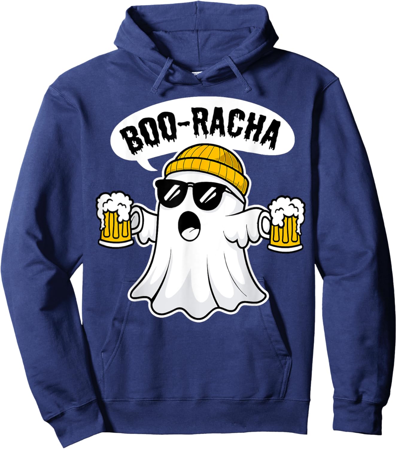 Boo-Racha Halloween Cute Ghost Boo Borracha Funny Men Women Hoodie - Hoodie | Navy
