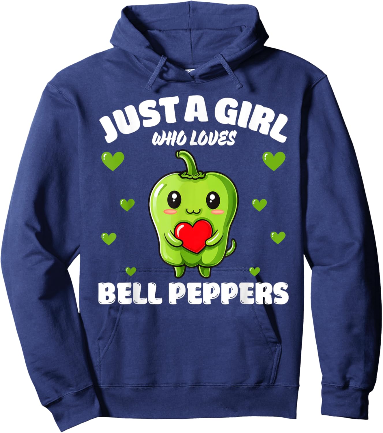 Just A Girl Who Loves Bell Peppers, Bell Pepper Lover Hoodie - Hoodie | Navy