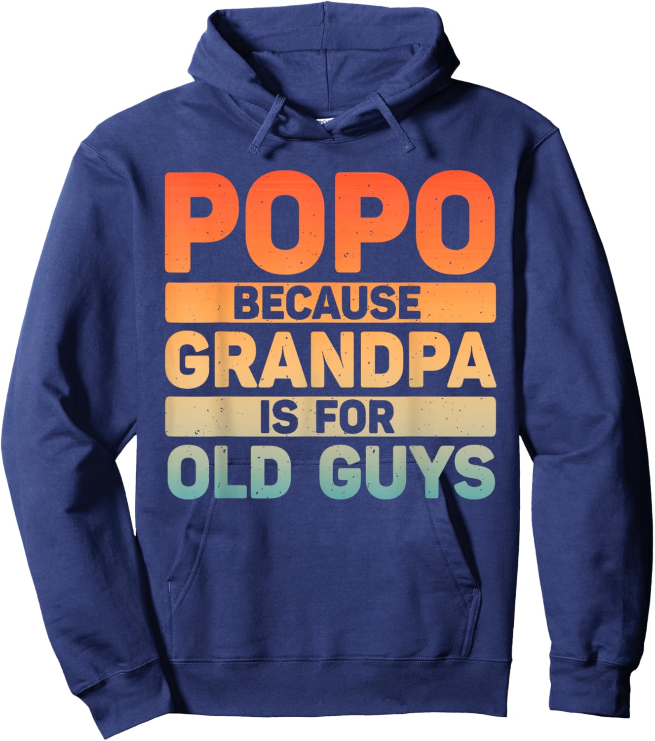 Popo Design For Grandpa From Grandkids Father's Day Popo Hoodie - Hoodie | Navy