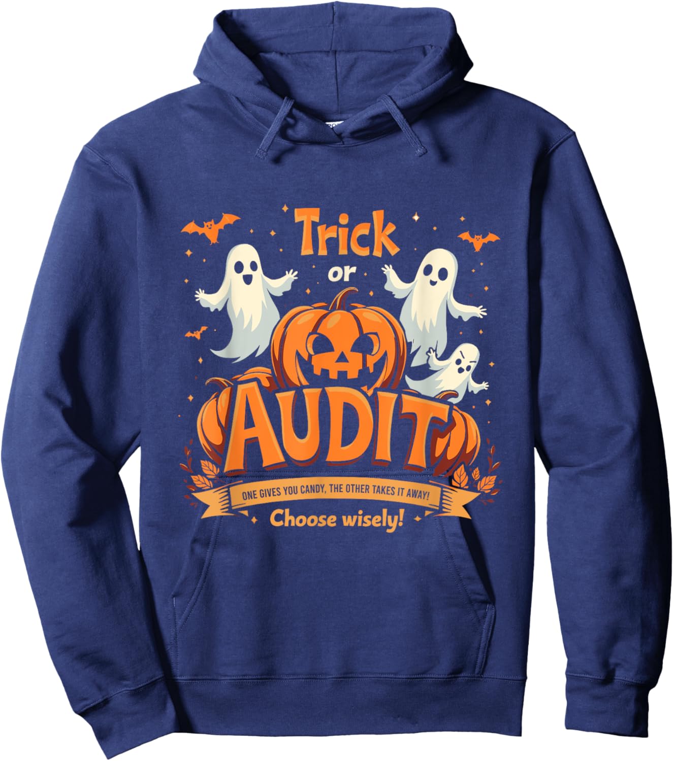 Trick or Audit Funny Halloween Accounting for Accountants Hoodie - Hoodie | Navy