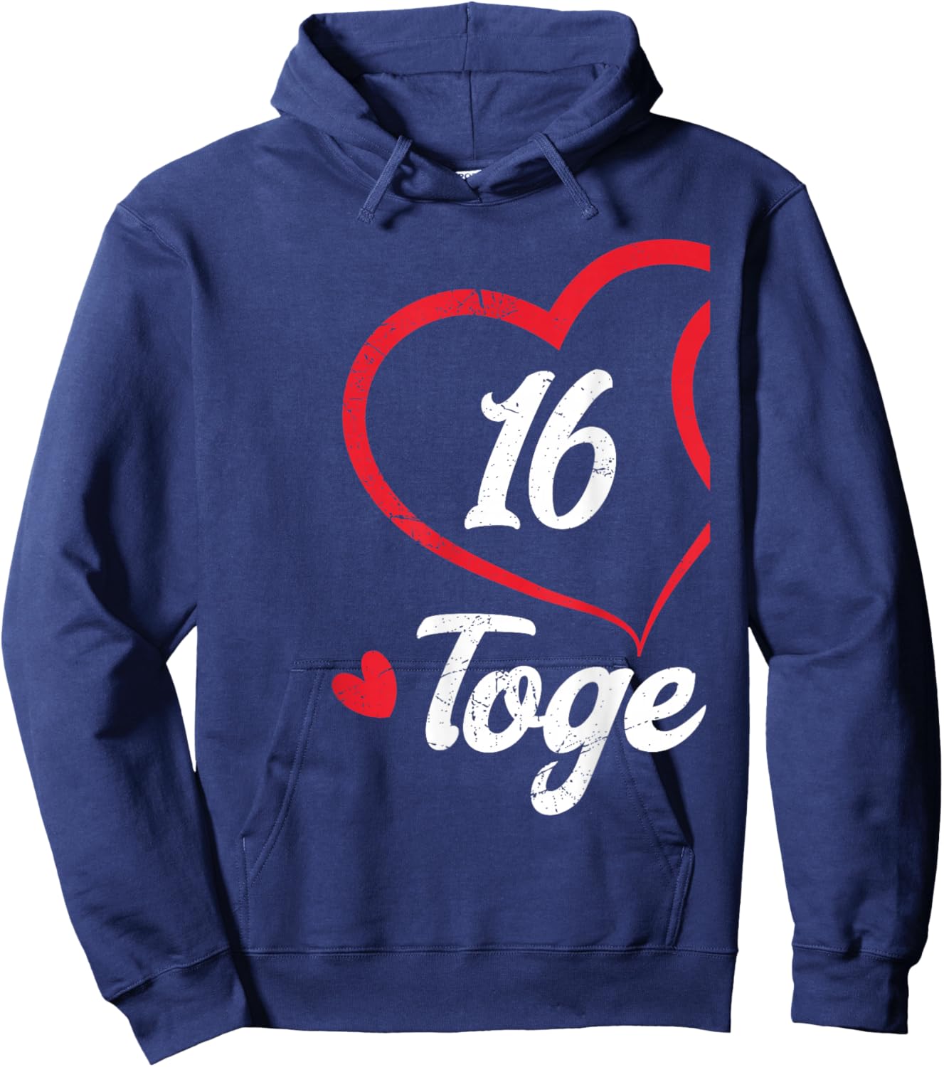 16th Wedding Anniversary 16 Years Together Couples Matching Hoodie - Hoodie | Navy
