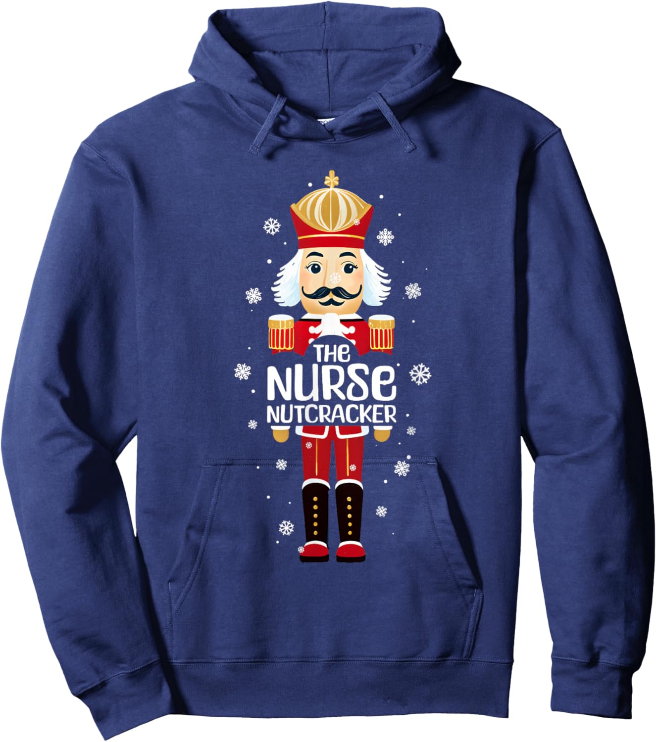 Nurse Nutcracker RN Funny Christmas Family Matching Pajama Hoodie - Hoodie | Navy