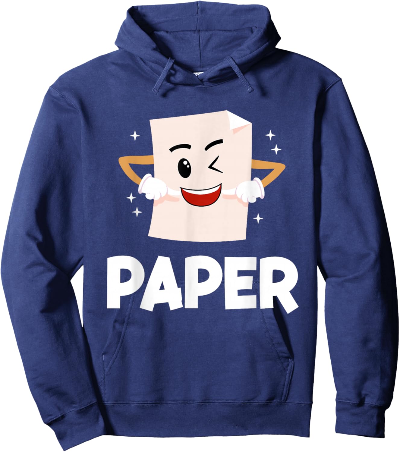 Rock Scissors Paper Halloween Costumes Funny Cute Paper Hoodie - Hoodie | Navy
