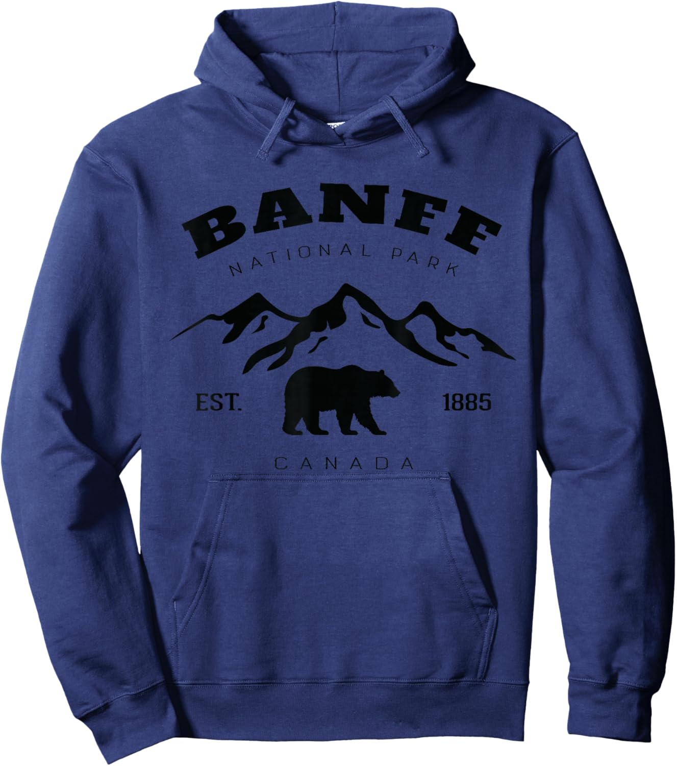 Vintage Banff National Park Canada Souvenir Hiking Camping Hoodie - Hoodie | Navy