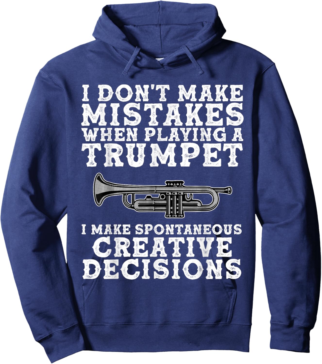 Funny Trumpet Art Women Trumpetist Trumpet Player Hoodie - Hoodie | Navy