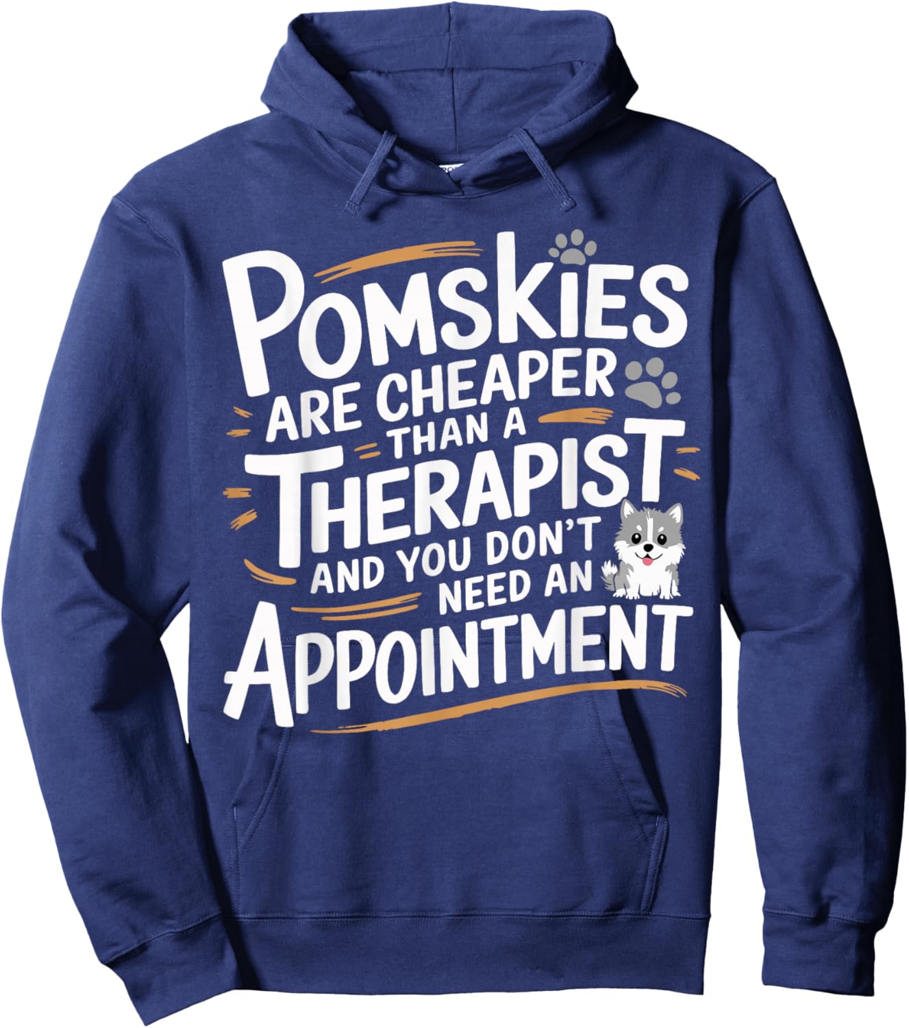 Pomsky Lover Funny Pomskies Hoodie - Hoodie | Navy