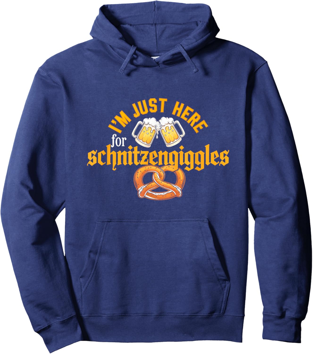 Oktoberfest I'm Just Here For The Schnitzengiggles Hoodie - Hoodie | Navy