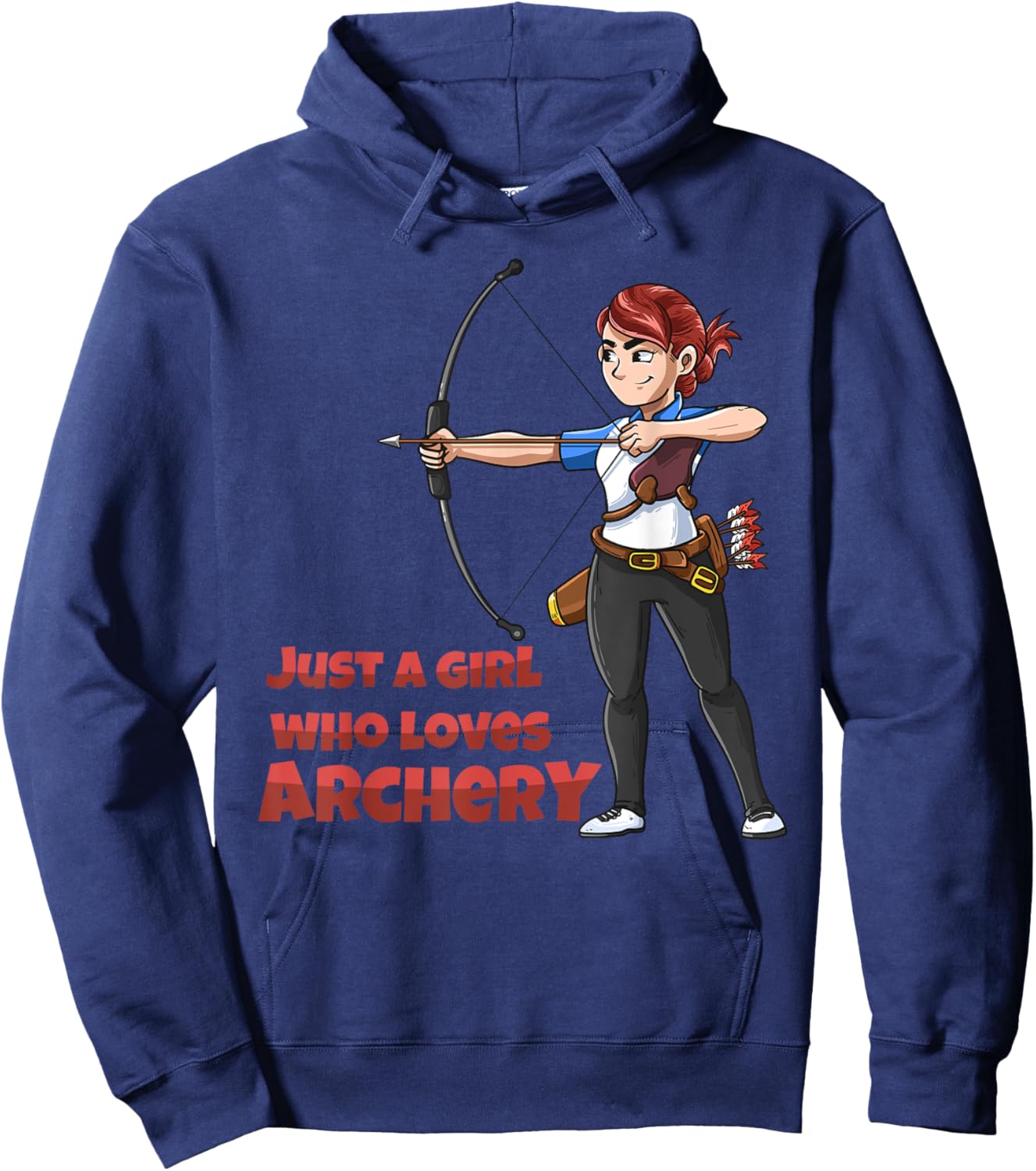 Just A Girl Who Loves Archery Bow And Arrow Archer Women Hoodie - Hoodie | Navy