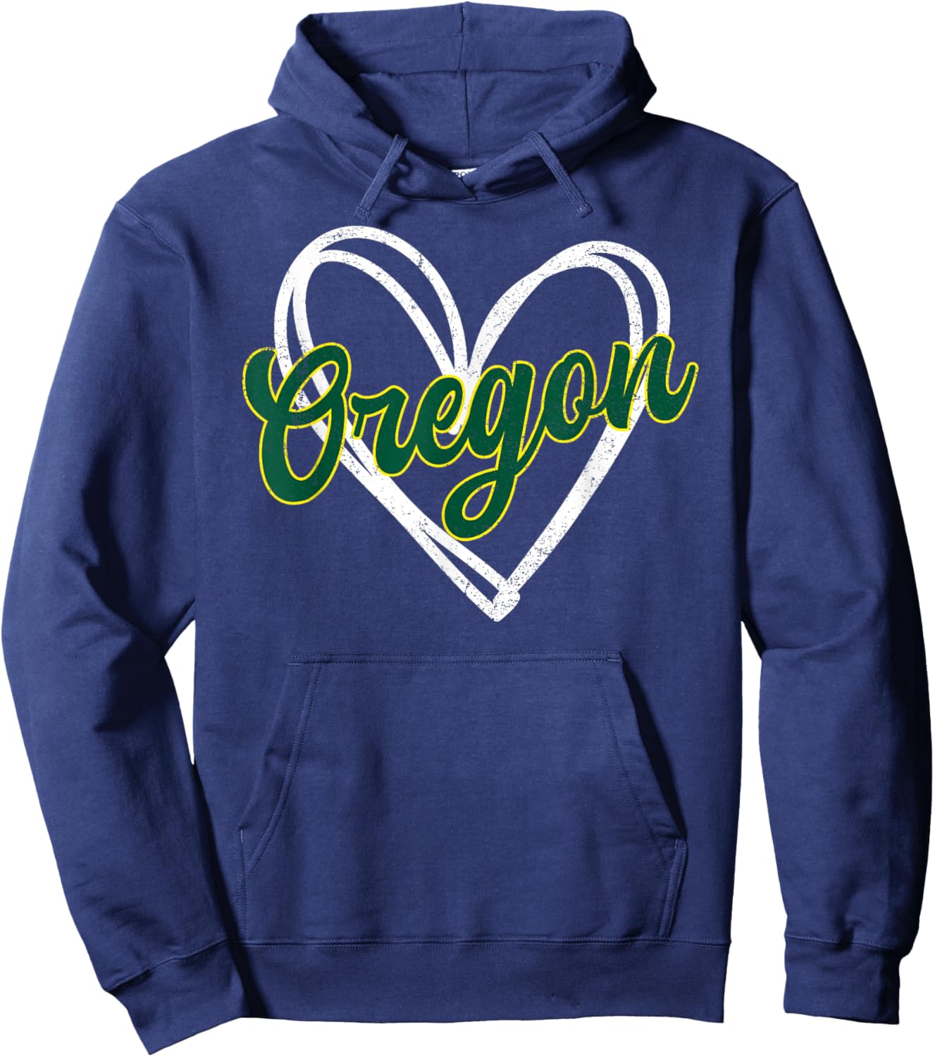 Retro Oregon Heart Vintage Retro Man Woman Kid Girl Hoodie - Hoodie | Navy