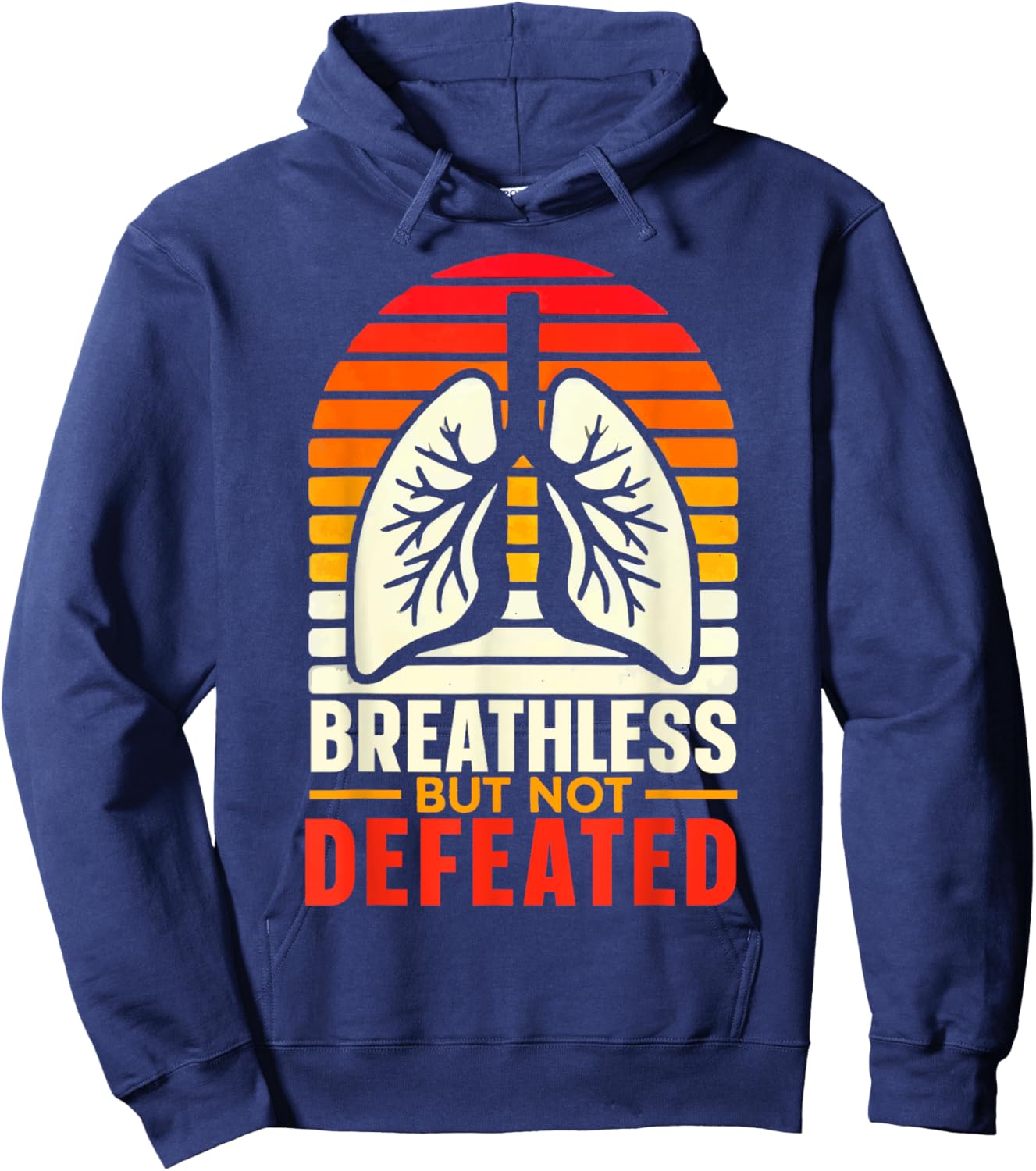 Collapsed Lung Survivor Lung Disease Pneumothorax Hoodie - Hoodie | Navy