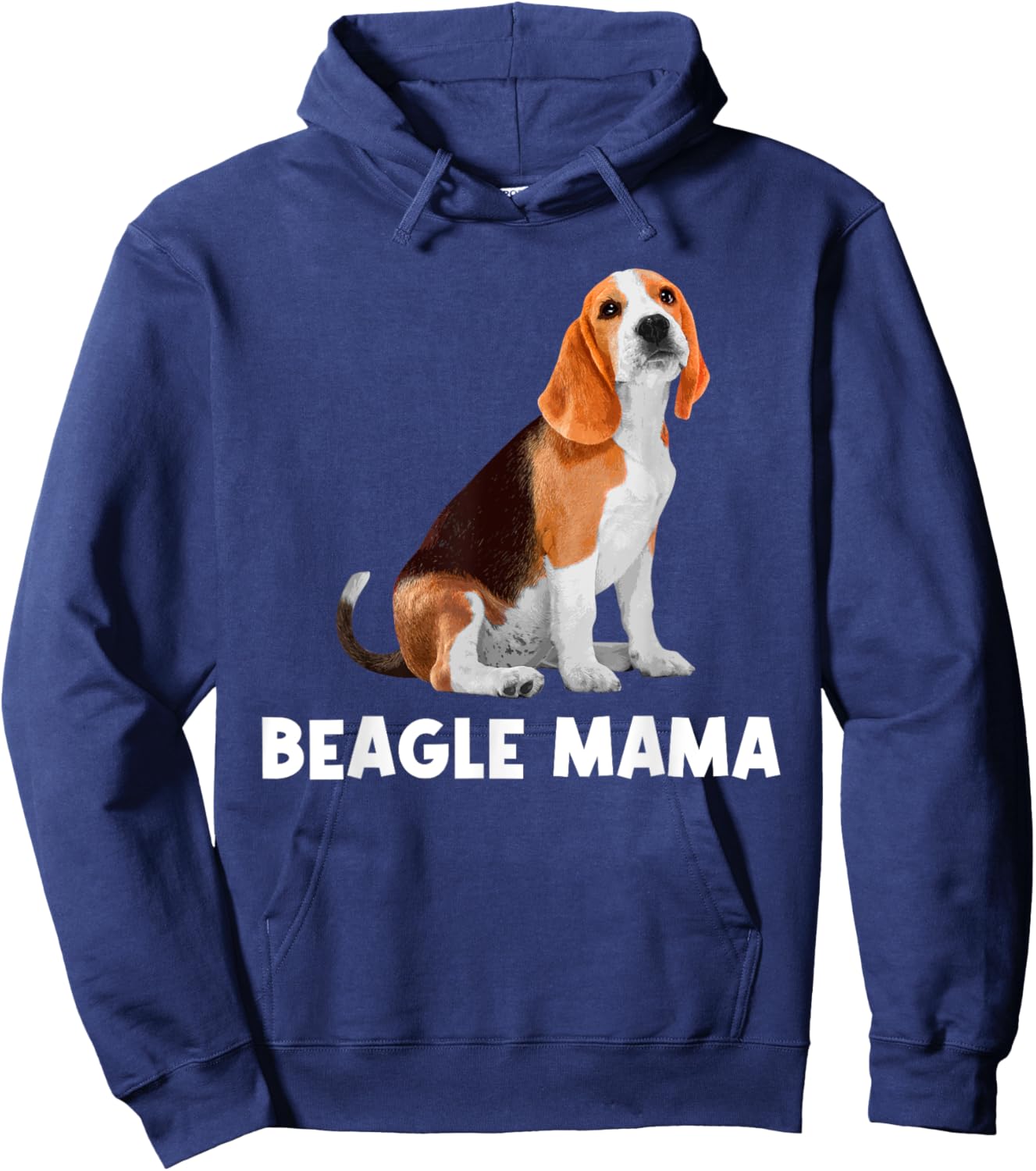 Beagle Gift Beagle Lover Dog Accessories & Stuff Women's Beagle Mama Art Black Small Classic Fit Short Sleeve Pull On 1 Count Hoodie - Hoodie | Navy