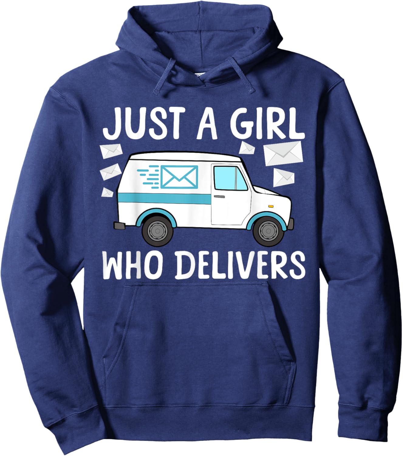 Mail Lady Design Girls Postal Worker Mail Carrier Hoodie - Hoodie | Navy