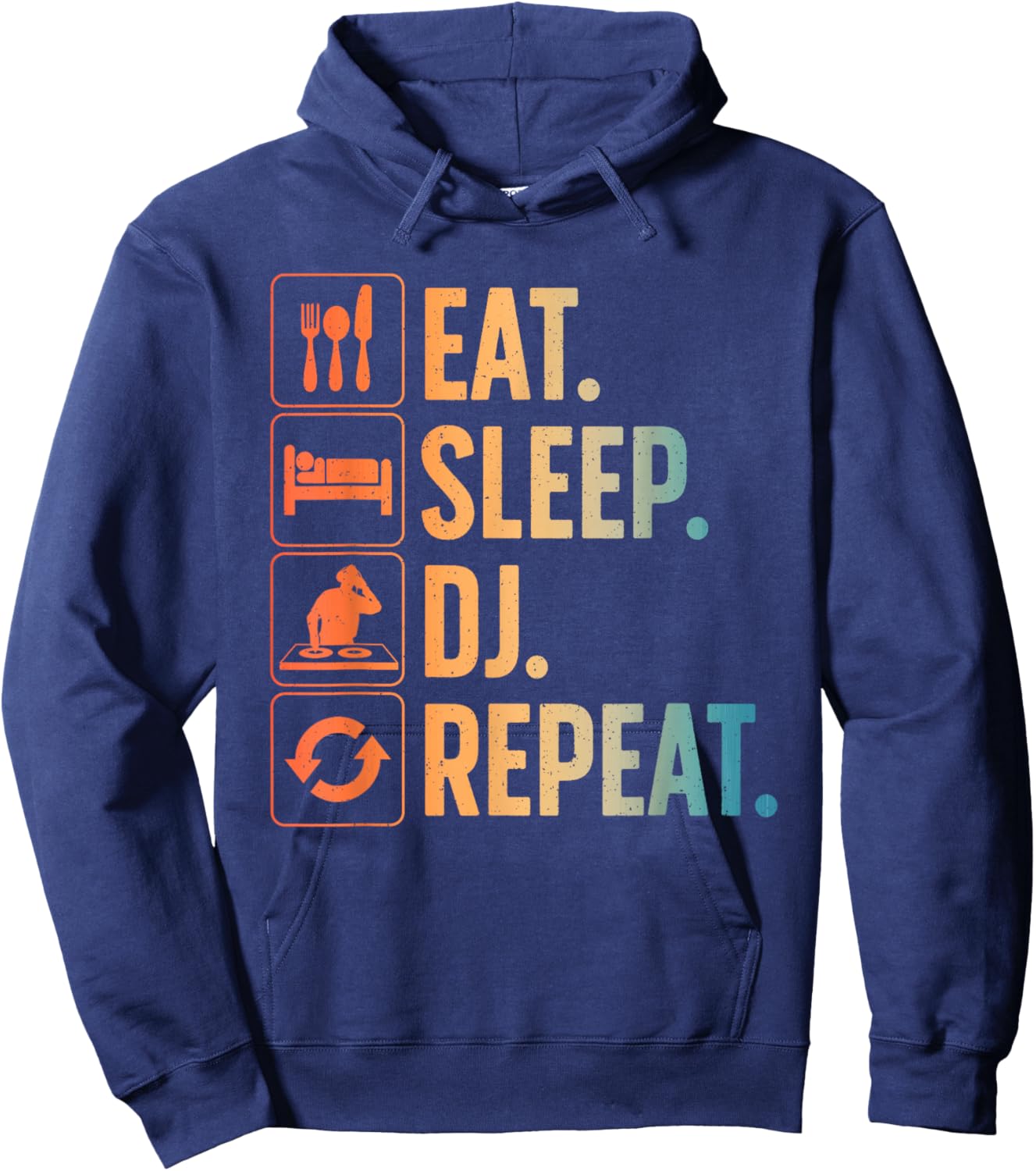 Cool DJ Art Women Disc Jockey Music Producer EDM DJ Hoodie - Hoodie | Navy