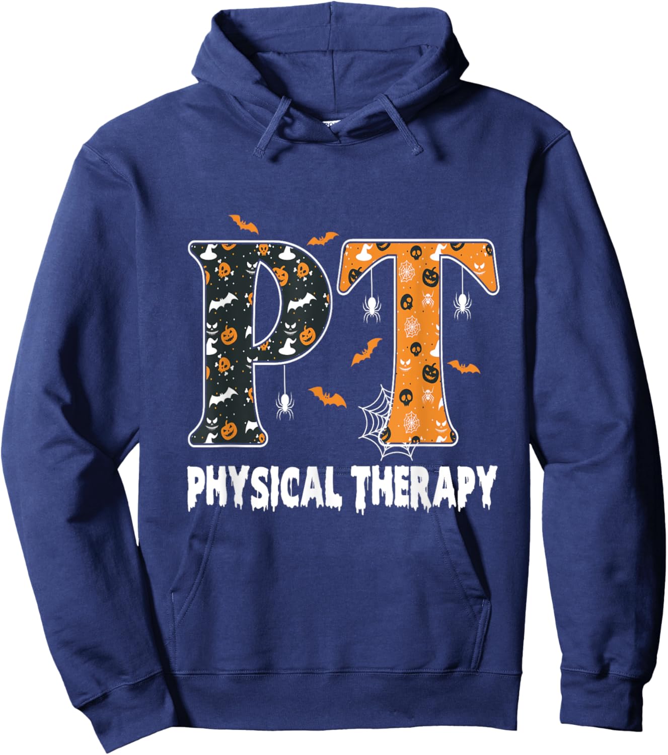 Physical Therapy Therapist Halloween Spooky PT Halloween Hoodie - Hoodie | Navy