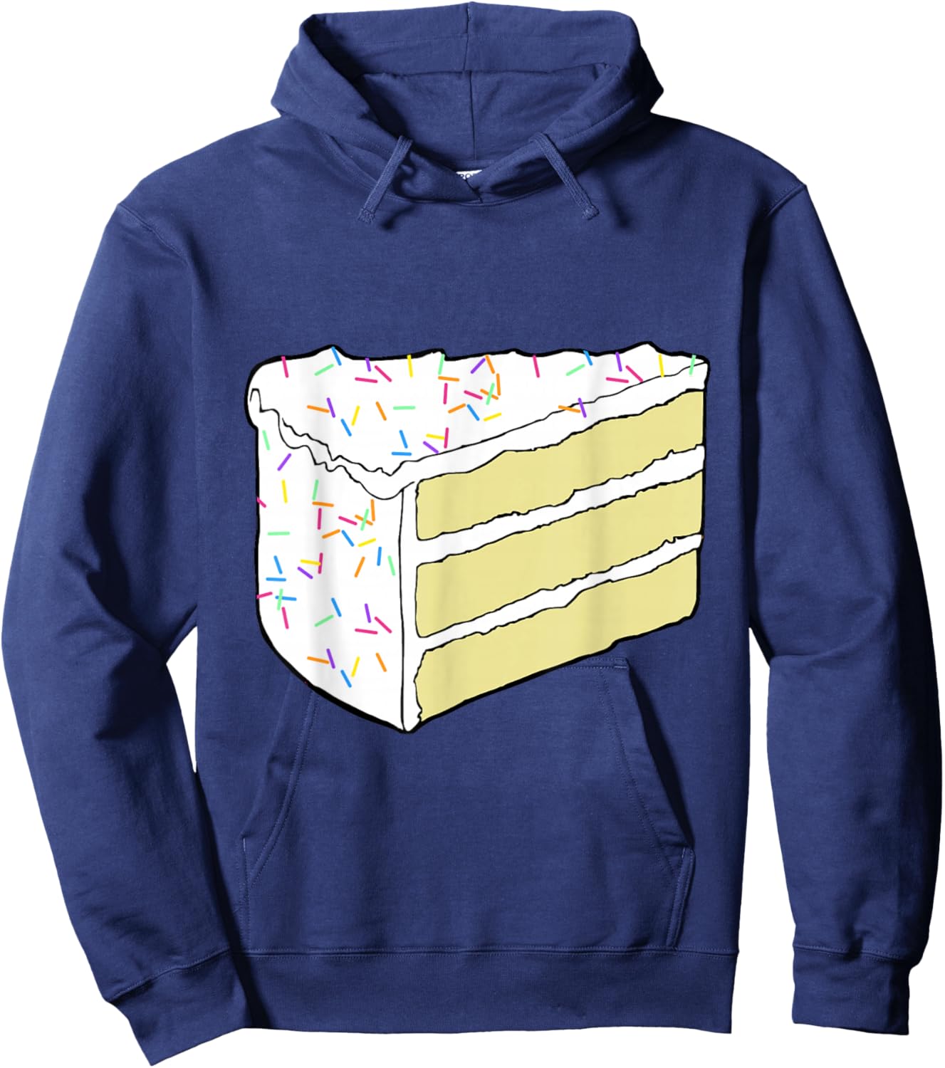 White Vanilla Cake Halloween Costume Food Dress Up Cosplay Hoodie - Hoodie | Navy