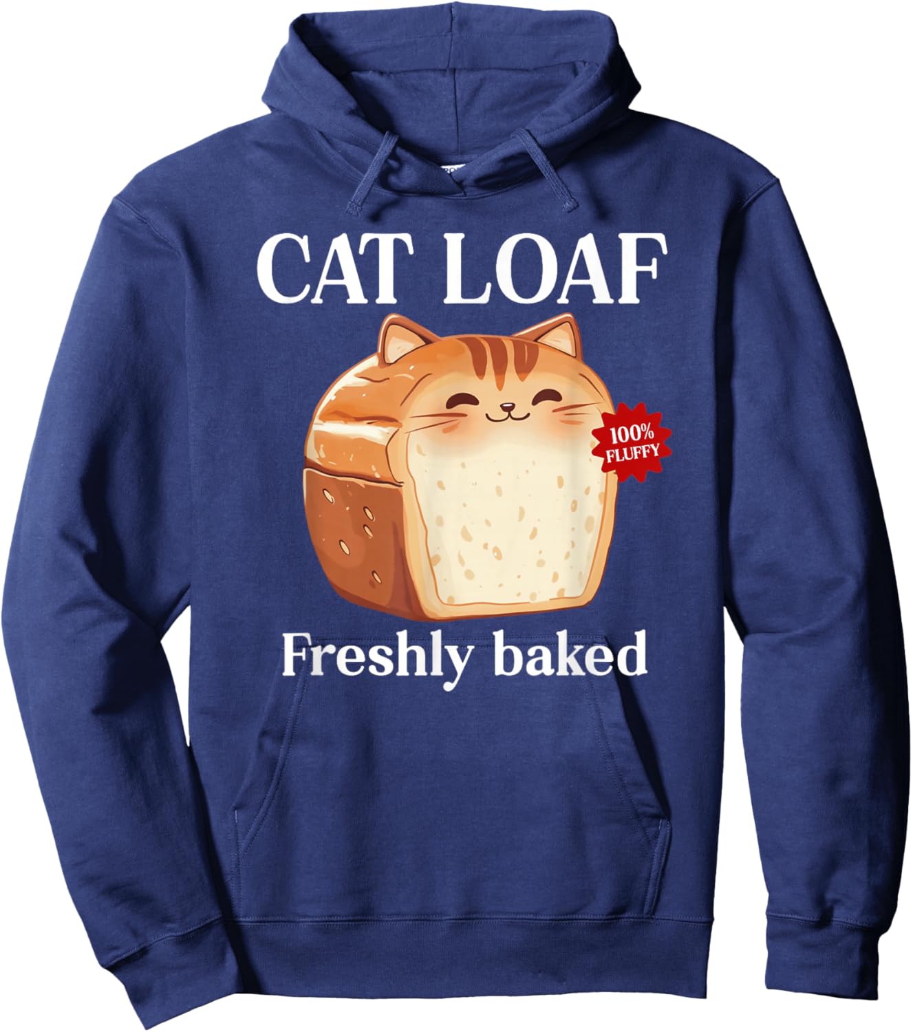 Cute Cat Loaf Of Bread Funny Cat Hoodie - Hoodie | Navy