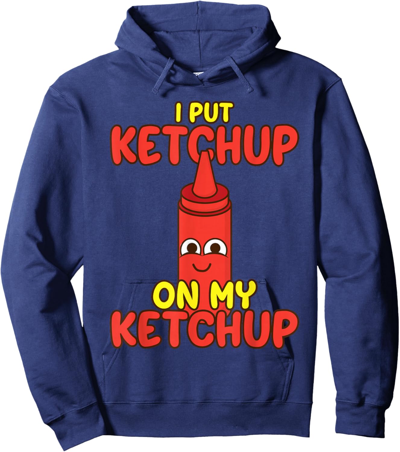 Funny Ketchup Art Women Kids Catsup Ketchup Lover Hoodie - Hoodie | Navy