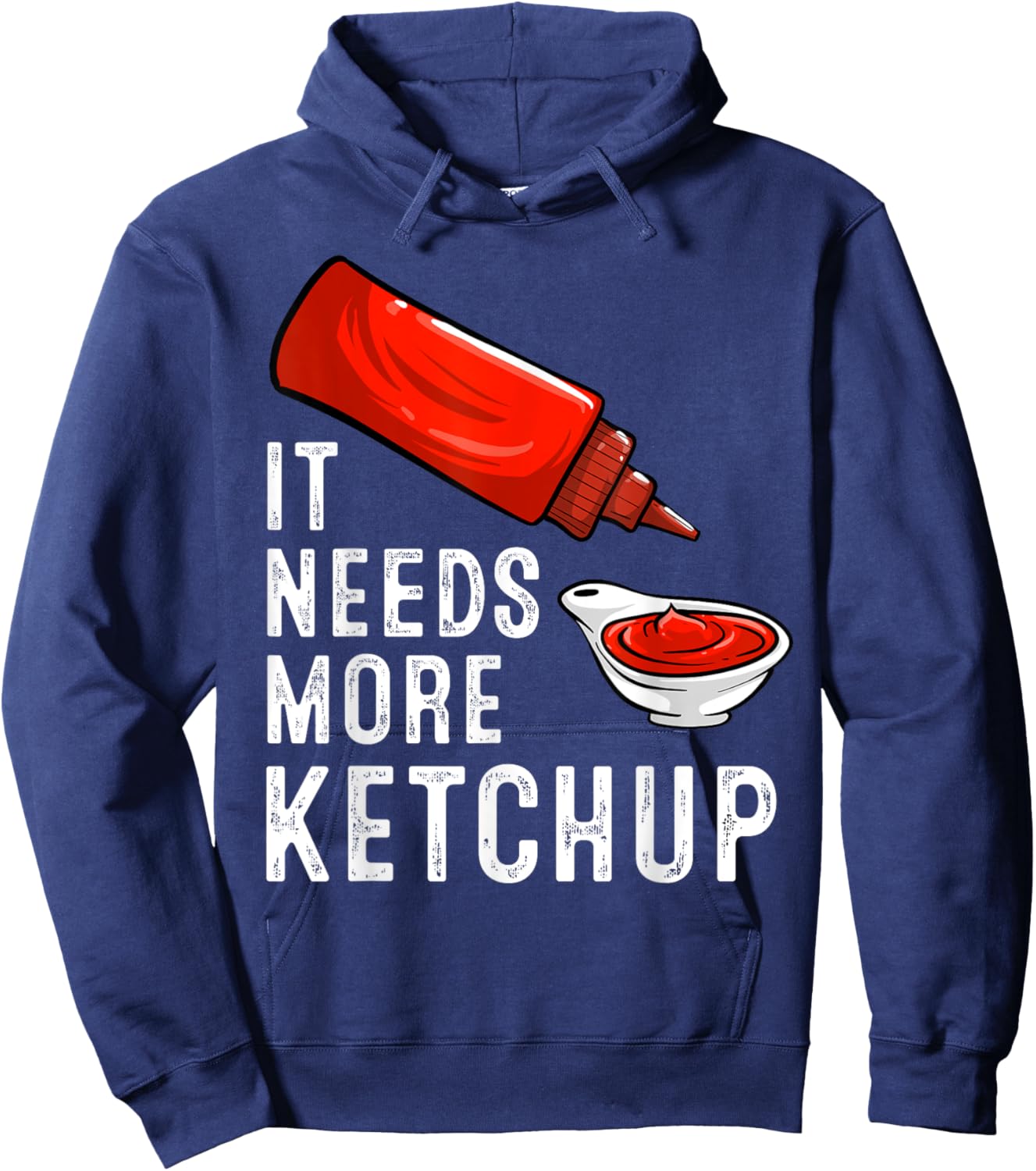 Funny Ketchup Design Women Kids Catsup Lover Ketchup Hoodie - Hoodie | Navy