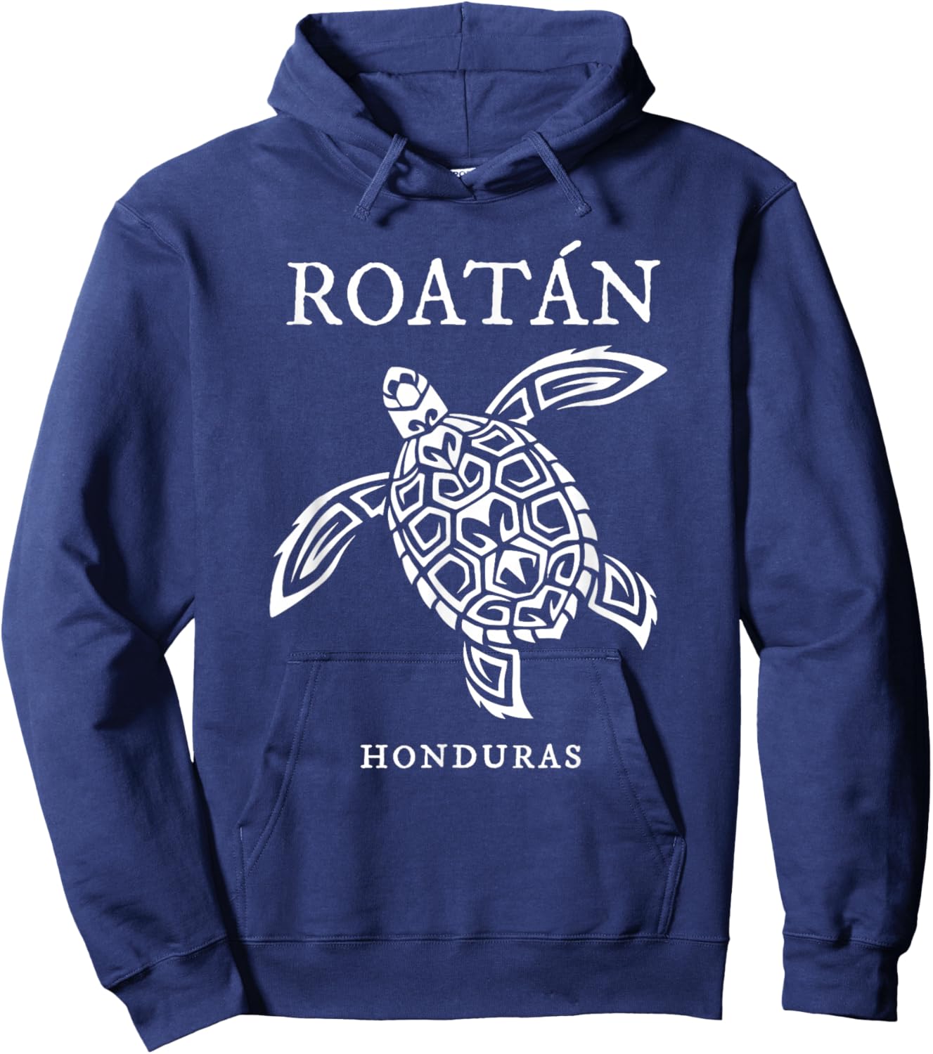 Vintage Roatan Honduras Sea Turtle Vacation Souvenir Hoodie - Hoodie | Navy