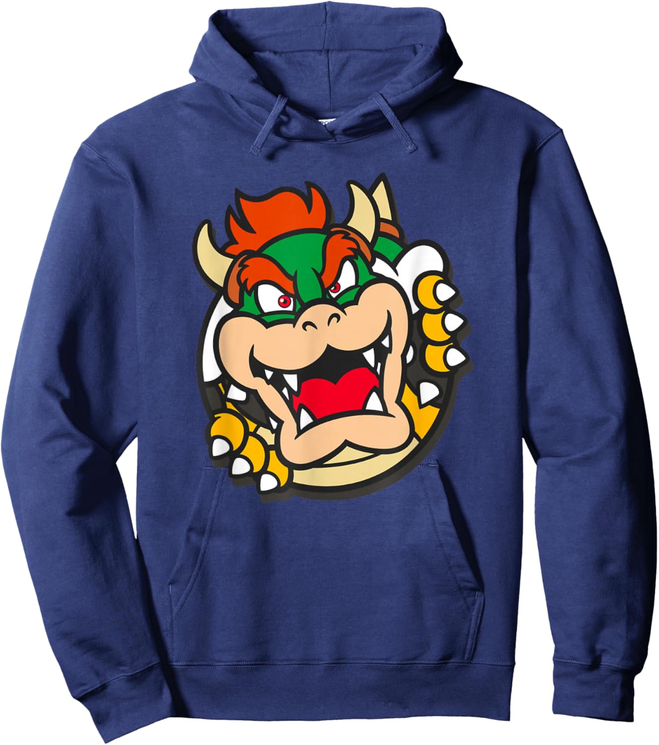 Super Mario Bowser Koopa Pop Out Portrait Hoodie - Hoodie | Navy