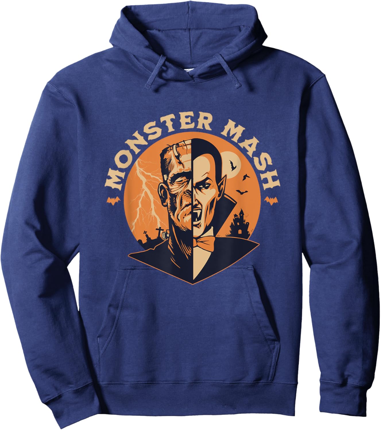 Monster Mash Frankenstein Dracula Halloween Hoodie - Hoodie | Navy