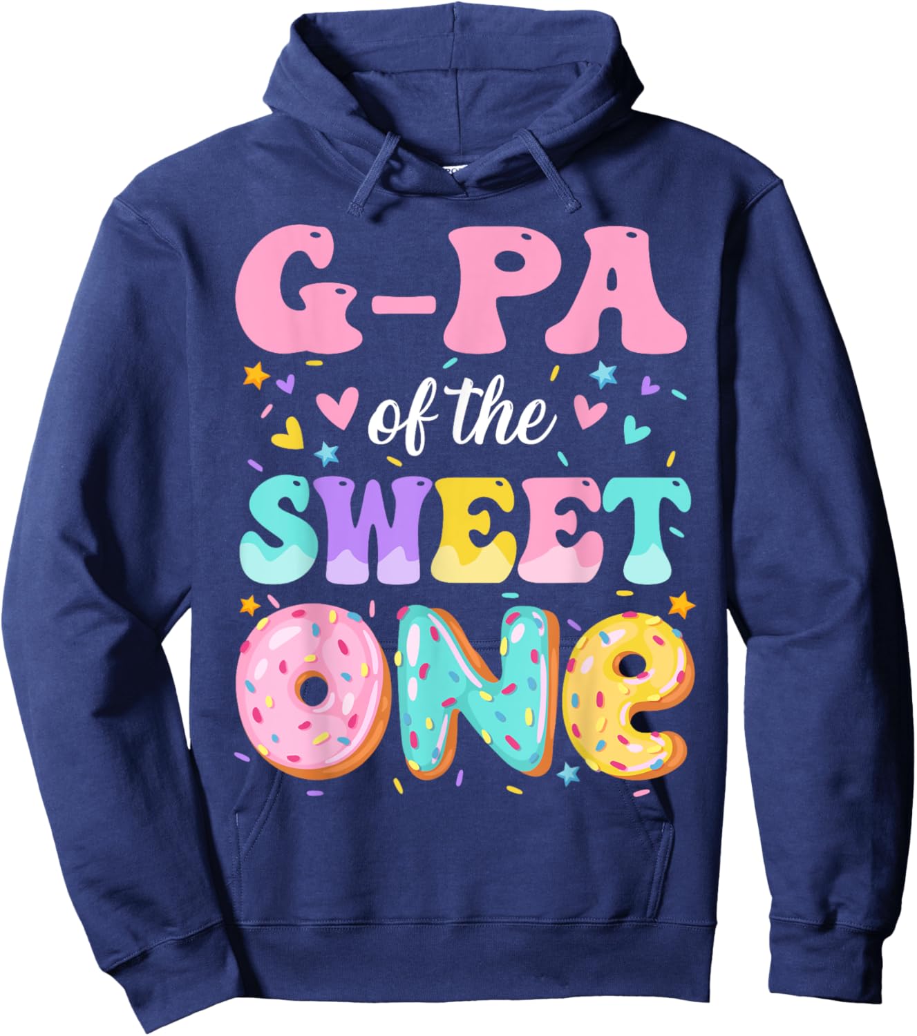 G-Pa Of The Sweet One 1st Birthday Donut Bday Party Hoodie - Hoodie | Navy