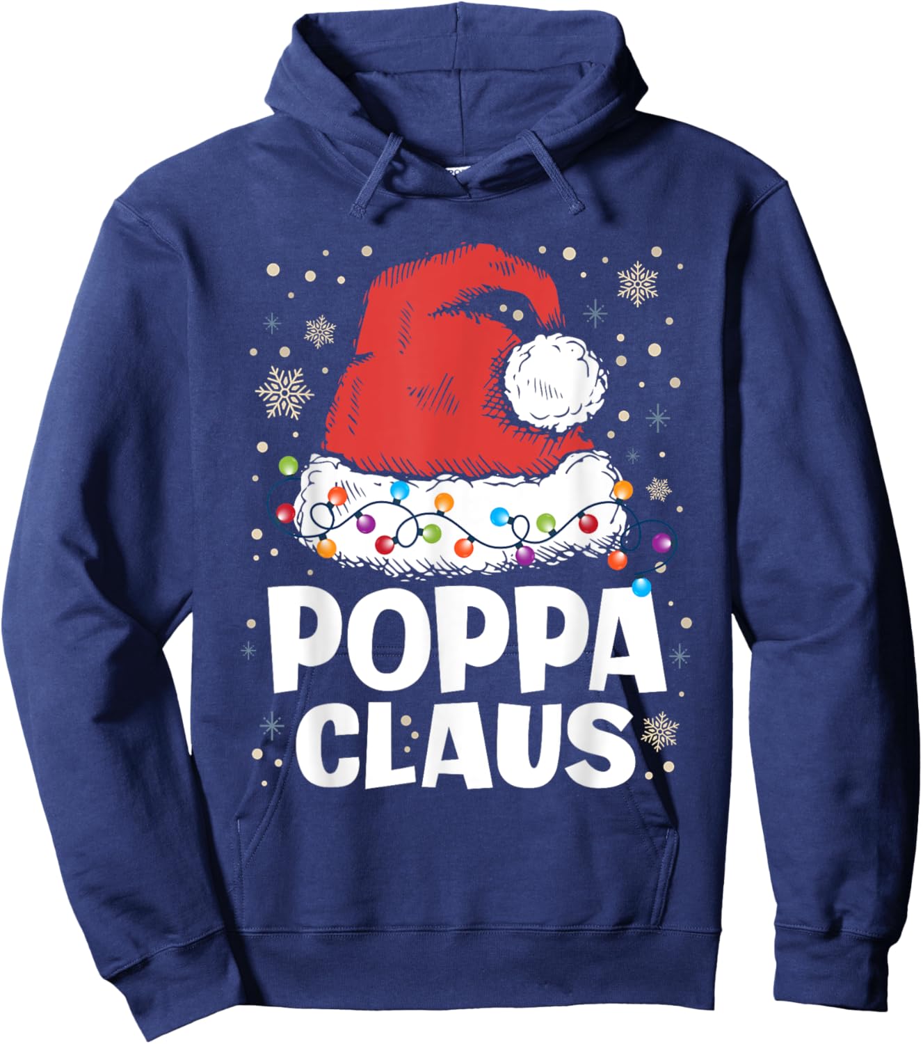 Poppa Claus Christmas Family Matching Xmas Santa Claus Men Hoodie - Hoodie | Navy
