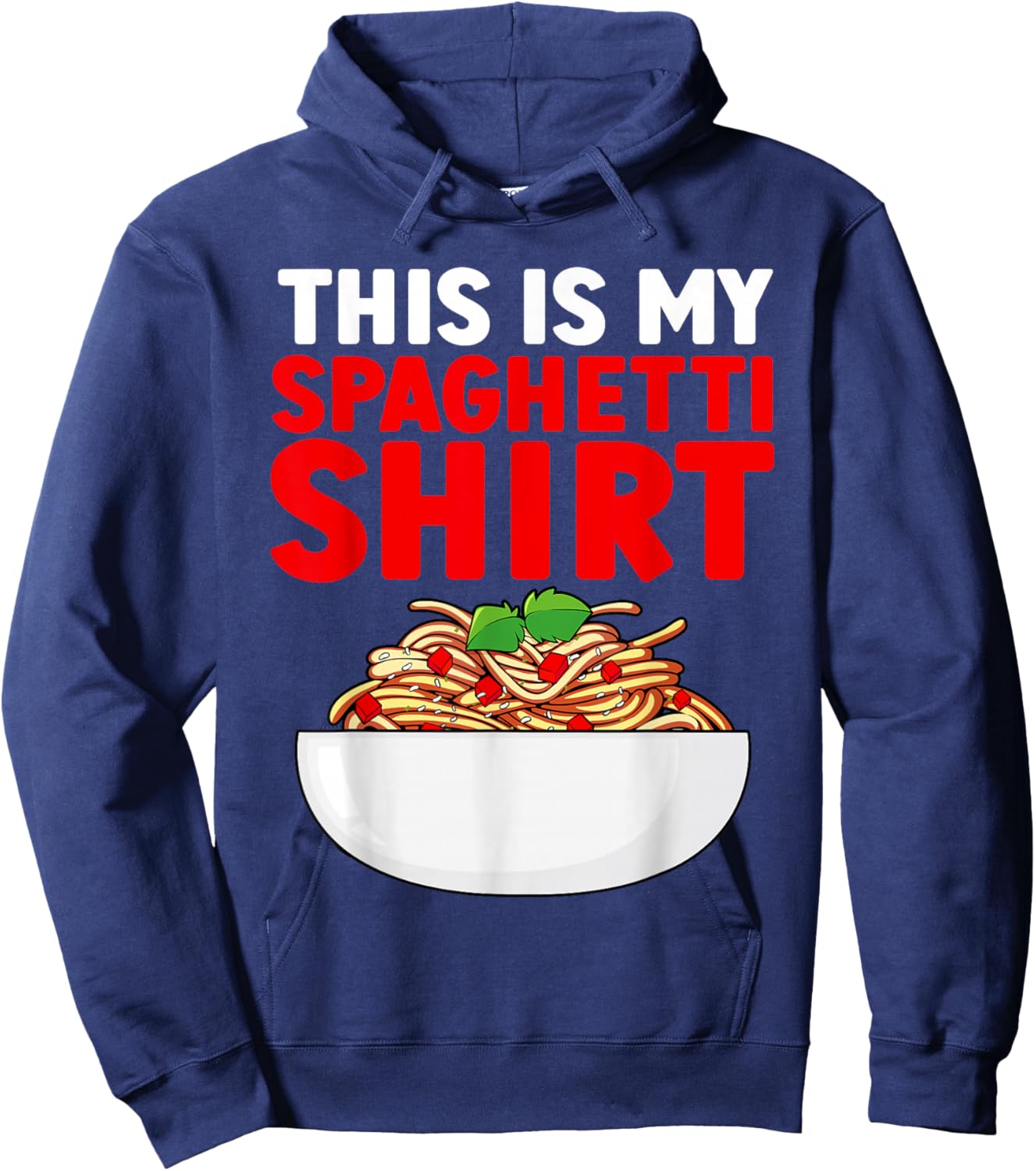 Cute Spaghetti Art Women Kids Pasta Spaghetti Lover Hoodie - Hoodie | Navy