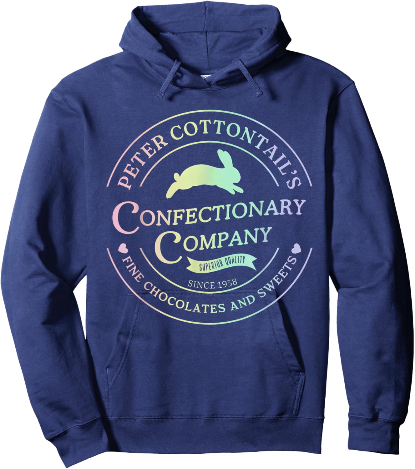 Cottontail Candy Company Fine Chocolate Jellybeans T-Shirt - Hoodie | Navy