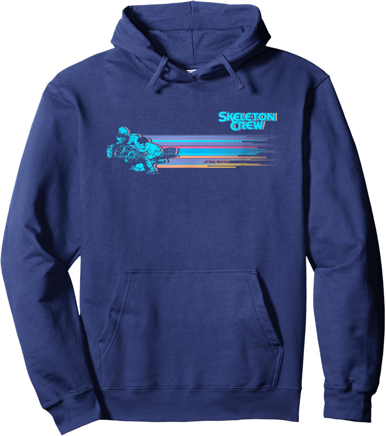 Star Wars Skeleton Crew Blue Galaxy Vintage Speeders Hoodie - Hoodie | Navy