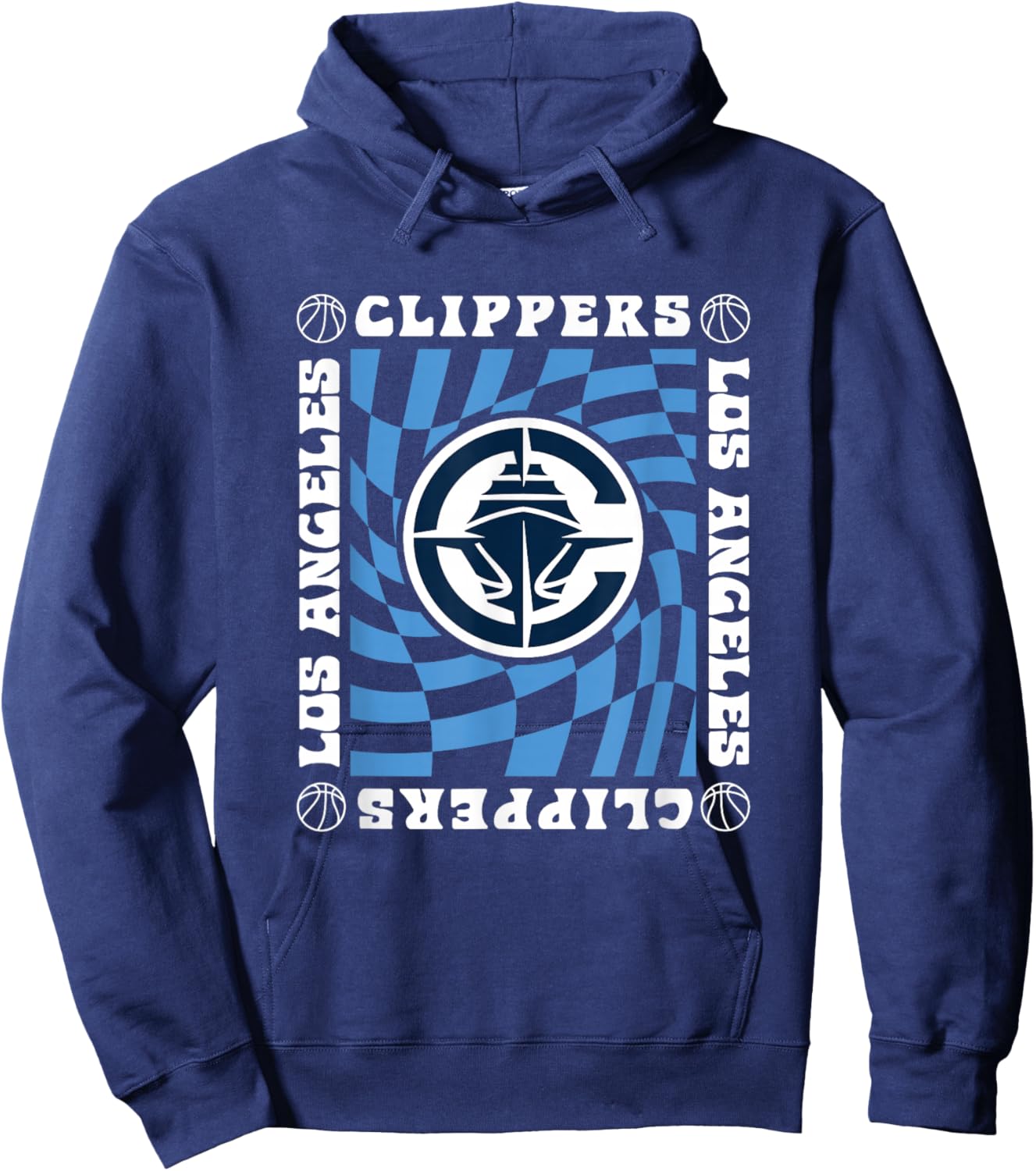 NBA Los Angeles Clippers Retro Checkerboard Wave Hoodie - Hoodie | Navy