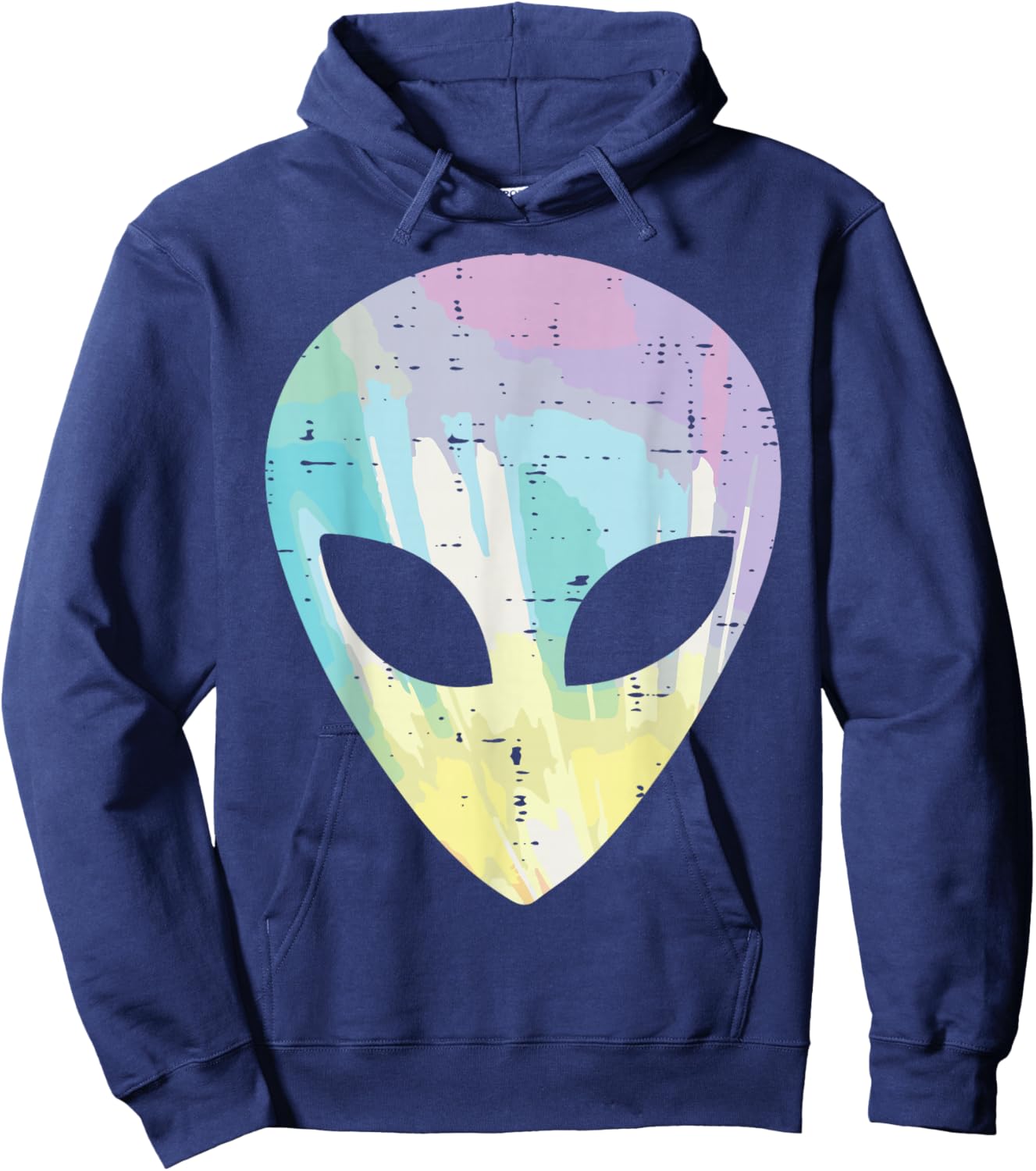 Colorful Alien Head Extraterrestrial Women Girls Kids Men Hoodie - Hoodie | Navy