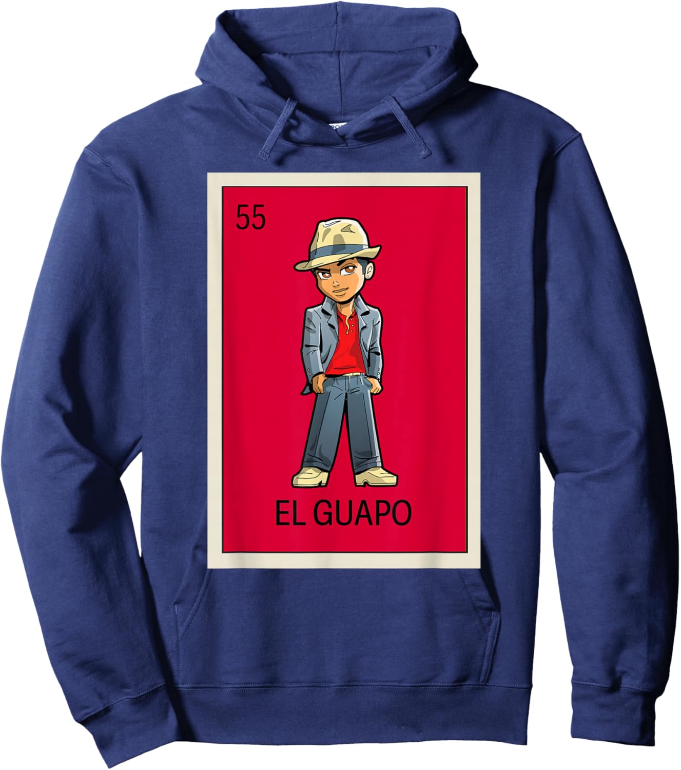 Mexican Lottery Designs Mexican El Guapo Handsome Man Hoodie - Hoodie | Navy