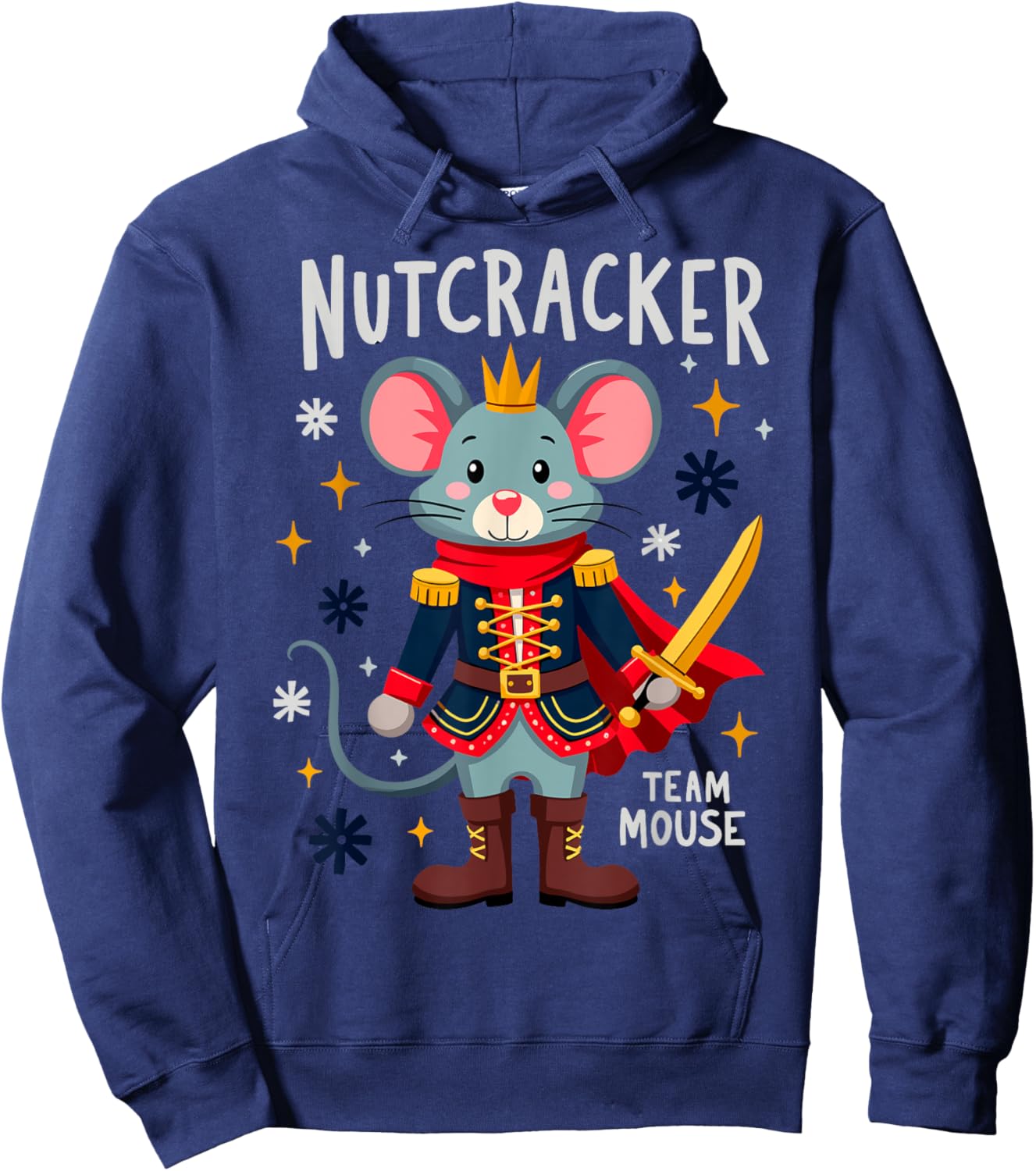 Nutcracker Team Mouse Xmas Party New Year Xmas Party Hoodie - Hoodie | Navy