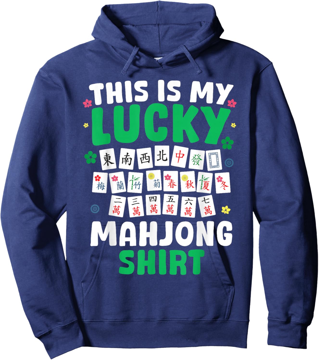 Funny Mahjong Design Women Mah Jongg Mahjong Player Hoodie - Hoodie | Navy