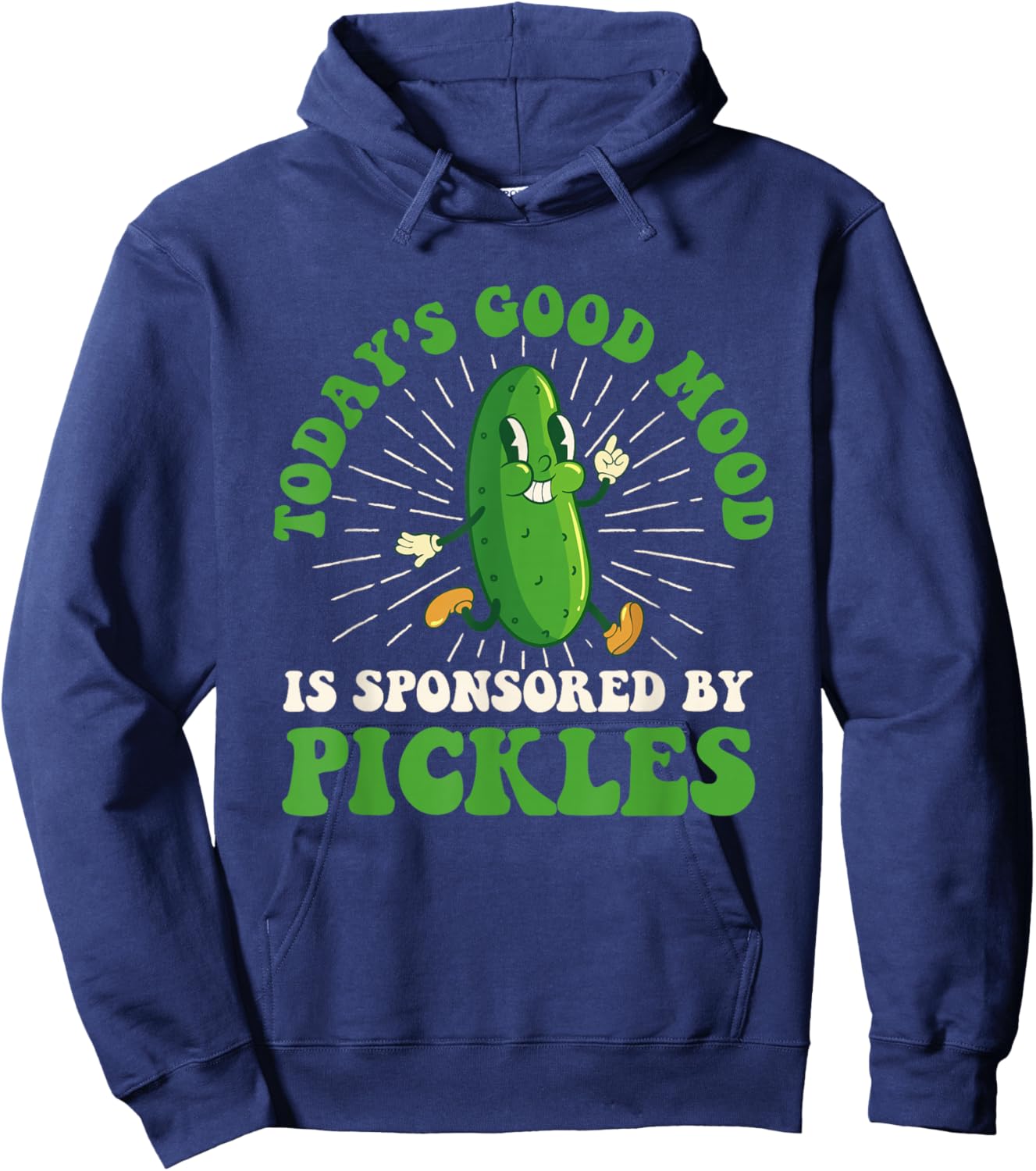 Today's Good Mood is Sponsored by Pickles - Pickle Lover Hoodie - Hoodie | Navy