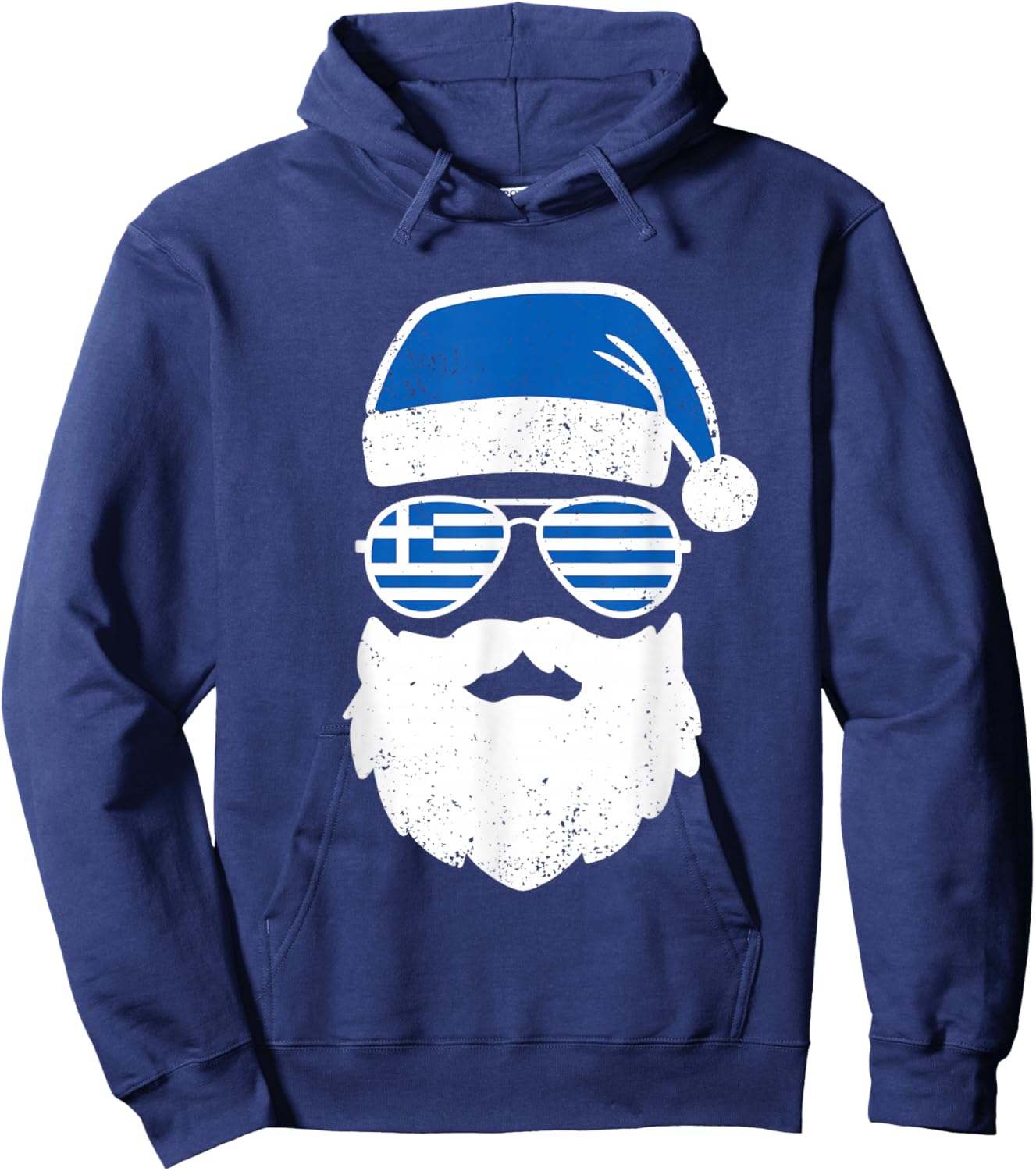 Funny Greek Christmas Pajama Funny Greek Matching Family Hoodie - Hoodie | Navy
