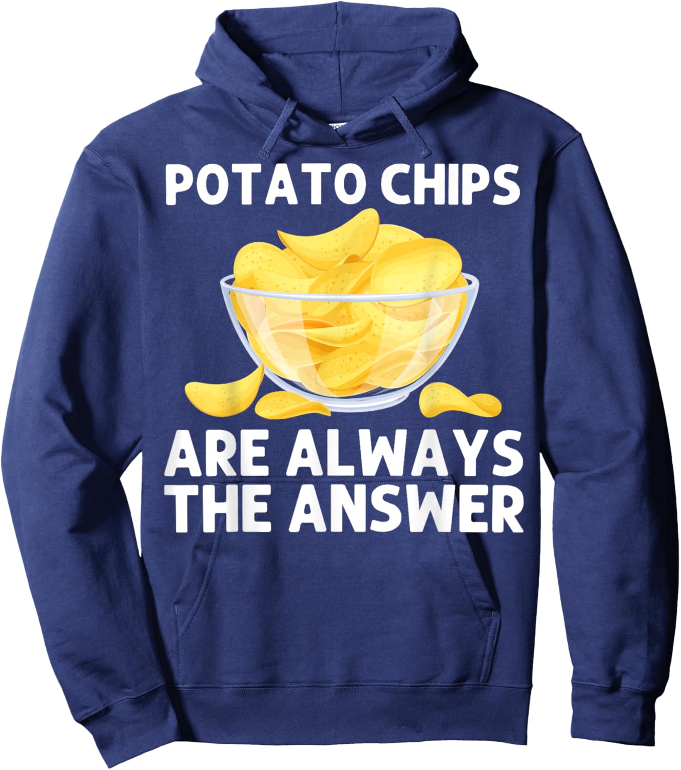 Cool Potato Chips Art Women Kids Potato Chips Lover Hoodie - Hoodie | Navy