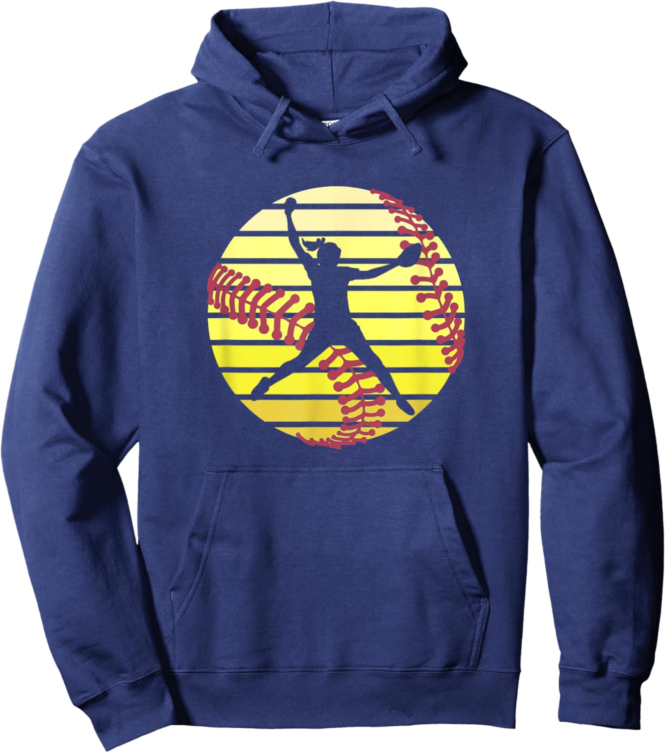 Softball Pitcher Women Girls Fast Pitch Player Graphic Hoodie - Hoodie | Navy
