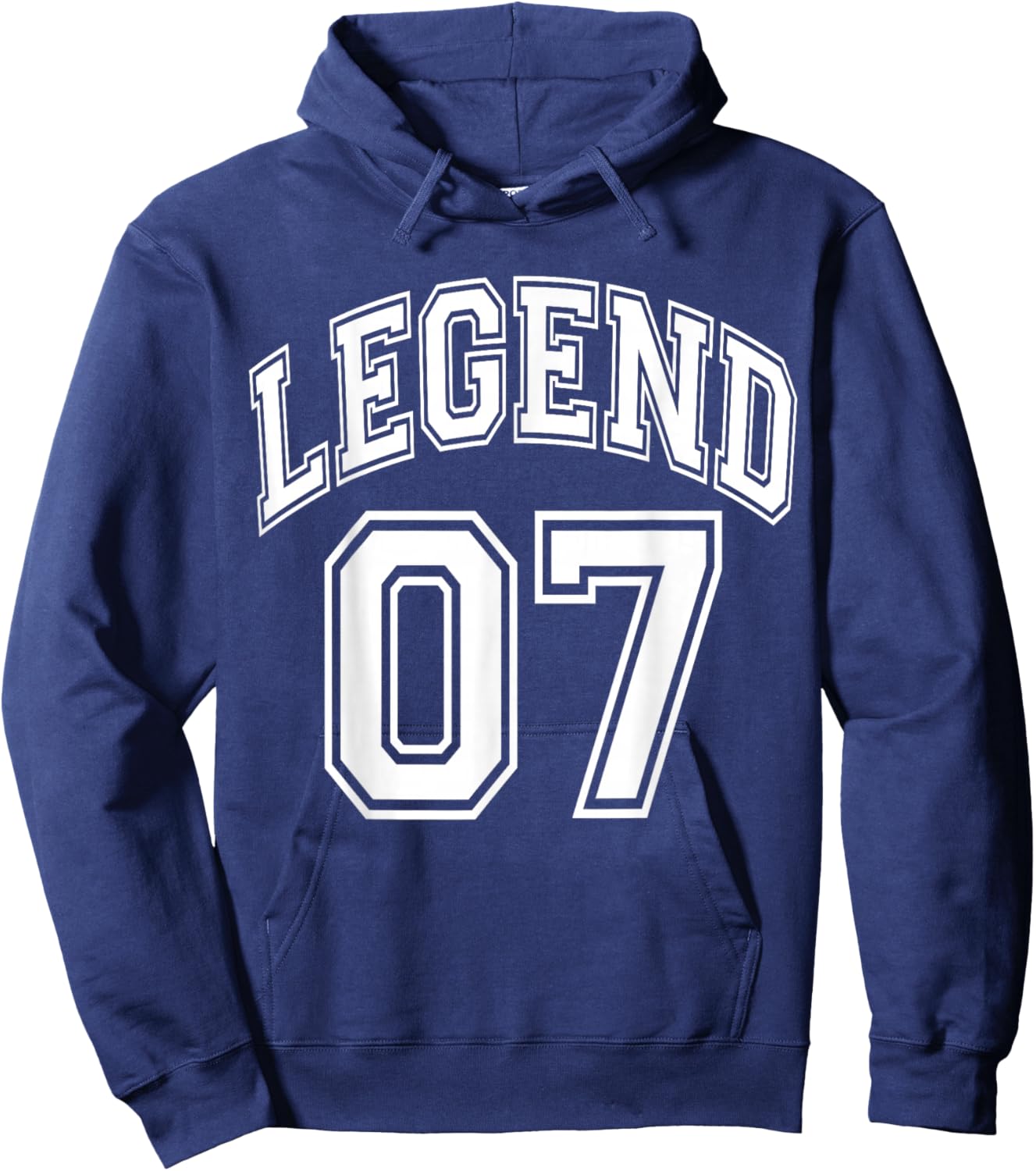 Legend 07 Number Varsity Team - 07th Birthday & 07 Years Old Hoodie - Hoodie | Navy
