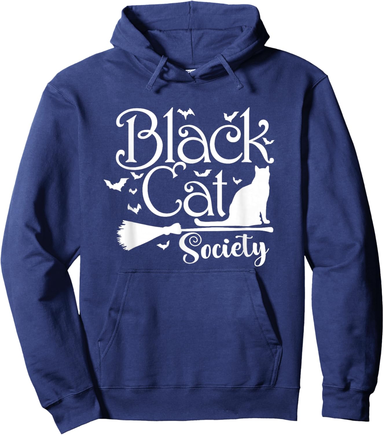 Black Cat Society Halloween Hoodie - Hoodie | Navy