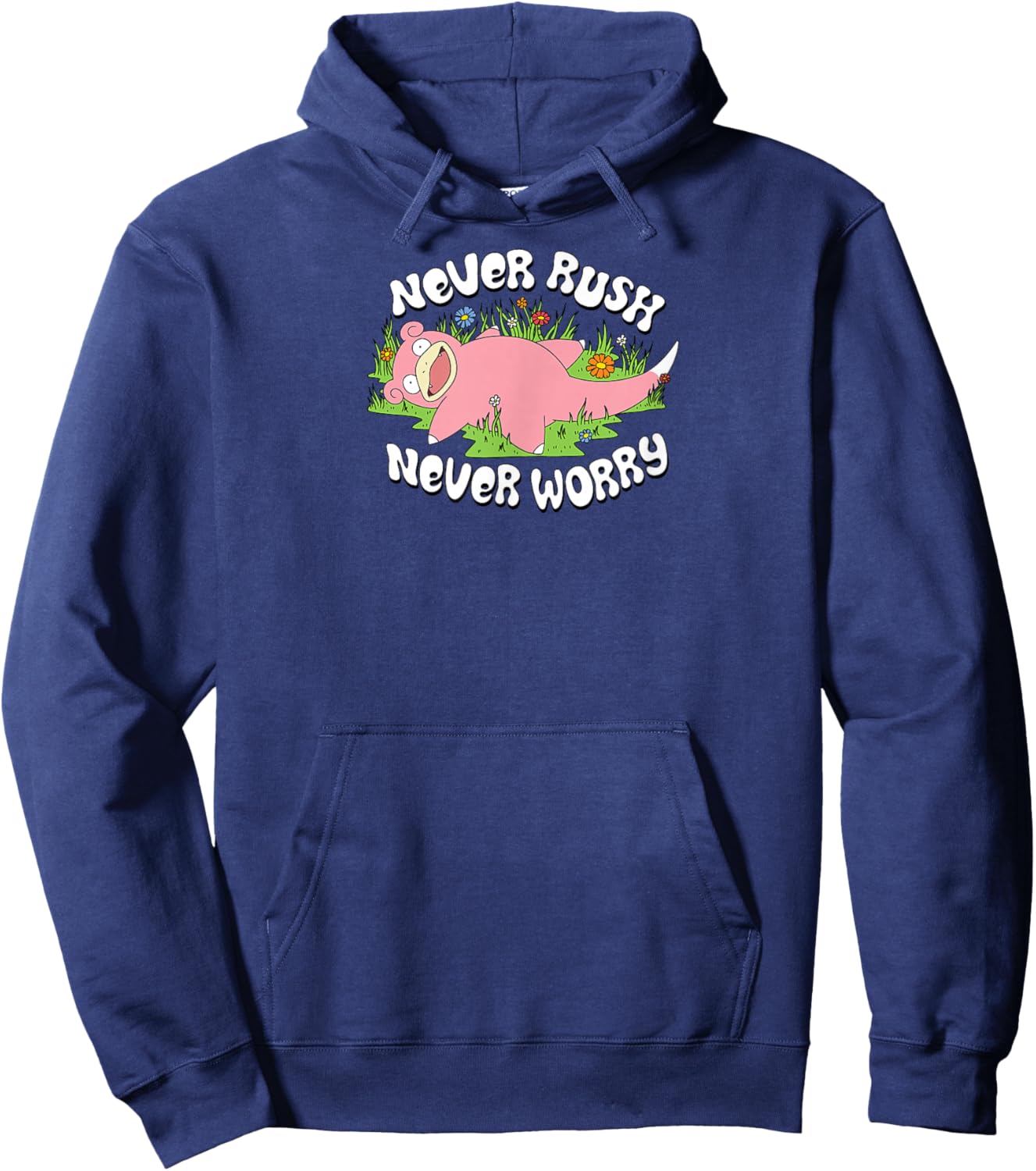Pokémon - Slowpoke Never Rush Never Worry Hoodie - Hoodie | Navy