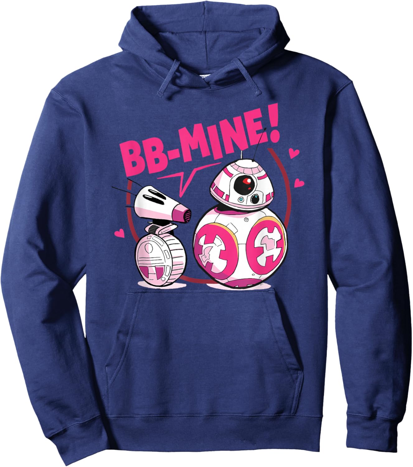 Star Wars Valentine's Day BB-8 and D-O Cute Love BB Refill Hoodie - Hoodie | Navy