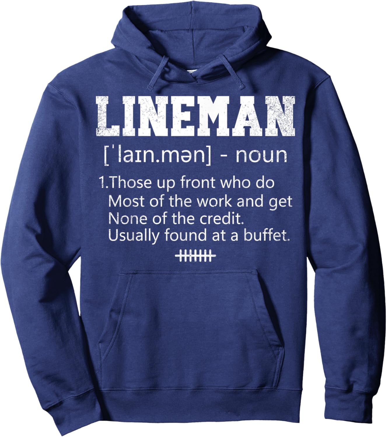 Offensive Lineman Definition American Football Player Hoodie - Hoodie | Navy