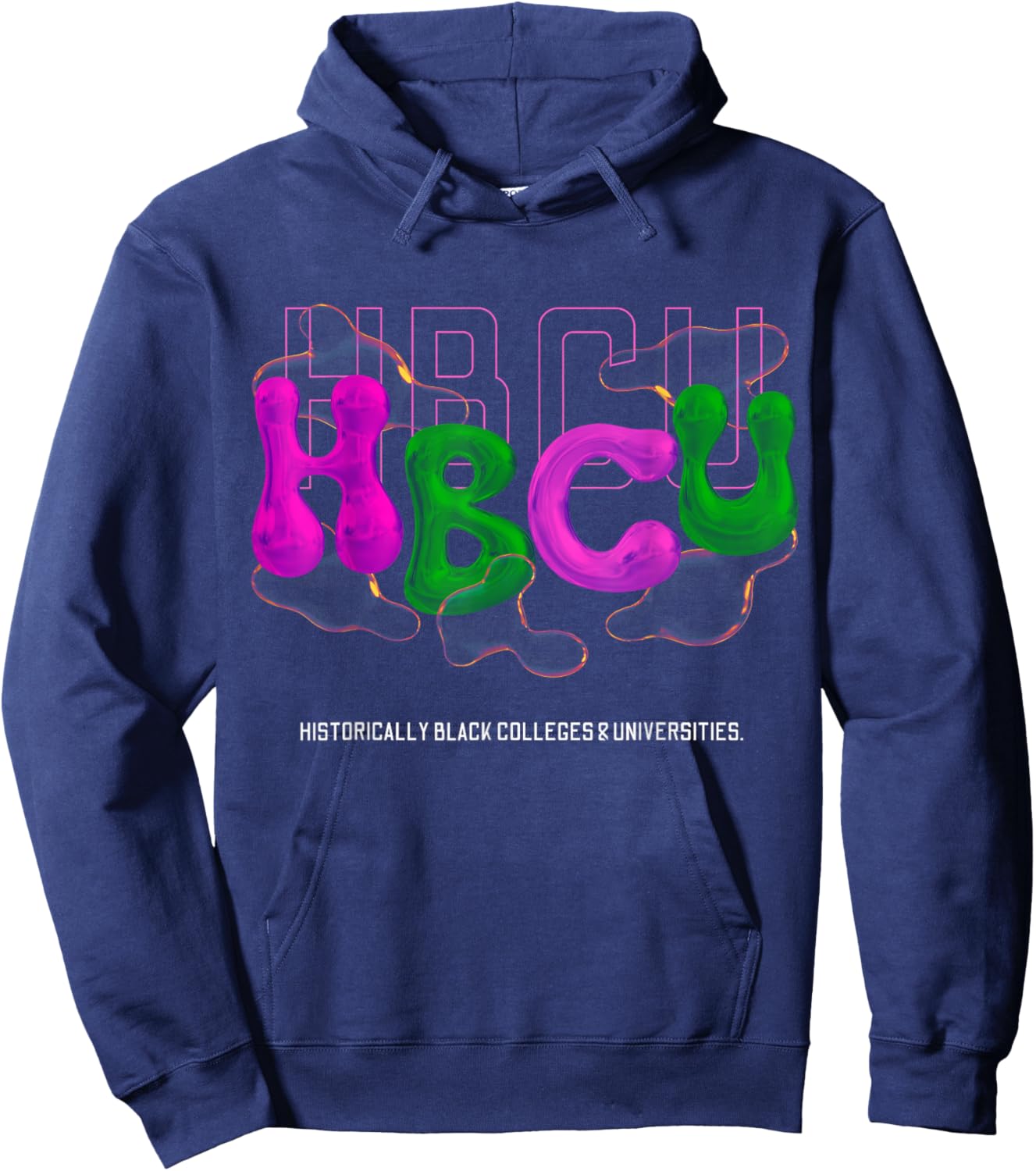 HBCU Pink and Green Historically Black College University Hoodie - Hoodie | Navy