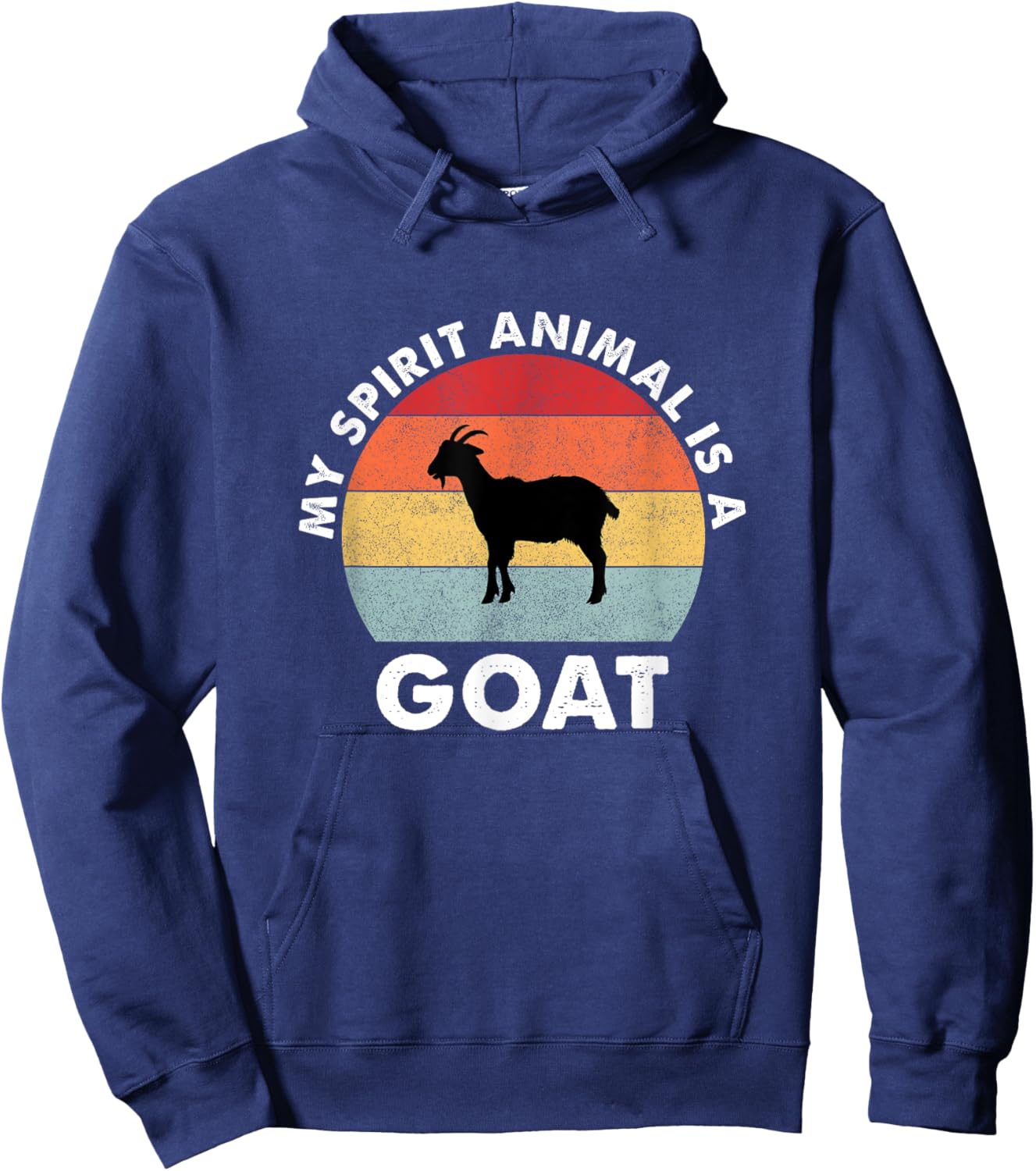 Vintage My Spirit Animal is a Goat Hoodie - Hoodie | Navy