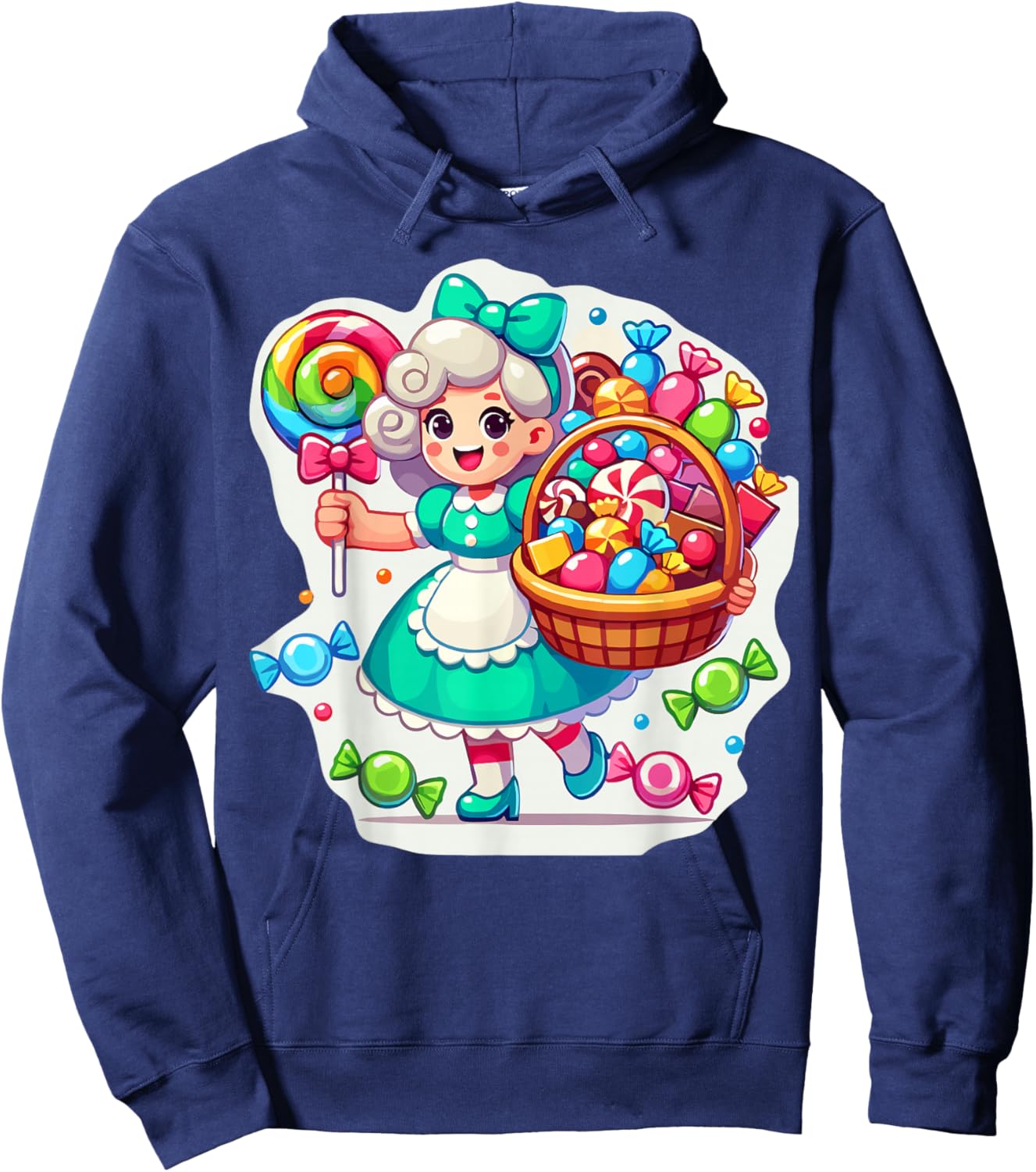 Giant Candy Land Game Crew Candy Land Costumes Adult Women Hoodie - Hoodie | Navy